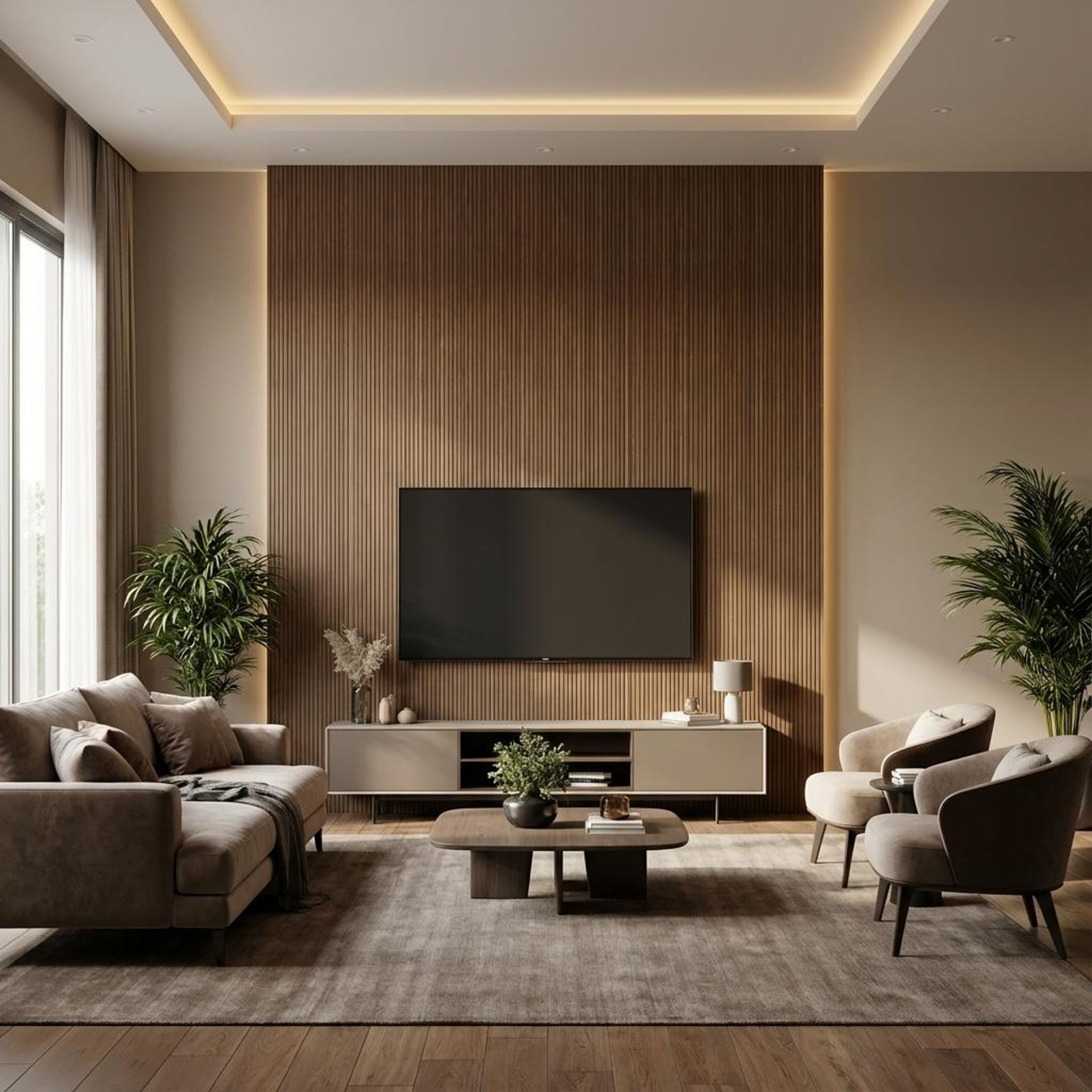 Aria Weave 591 Multi-colour MDF Panels | 8 x 0.4 Ft, 12 mm