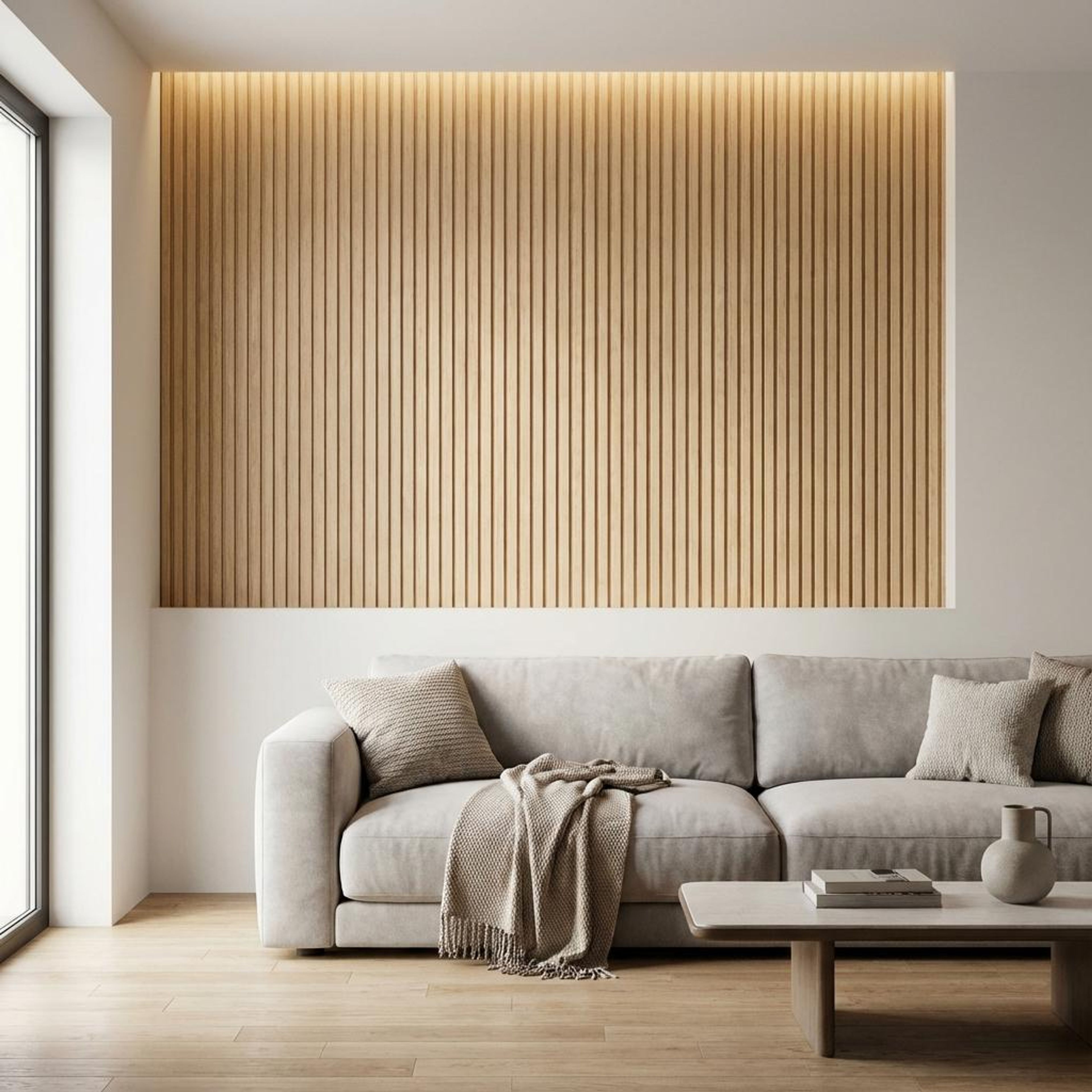 Côte Leaf 584 Multi-colour MDF Panels | 9 x 0.4 Ft, 18 mm