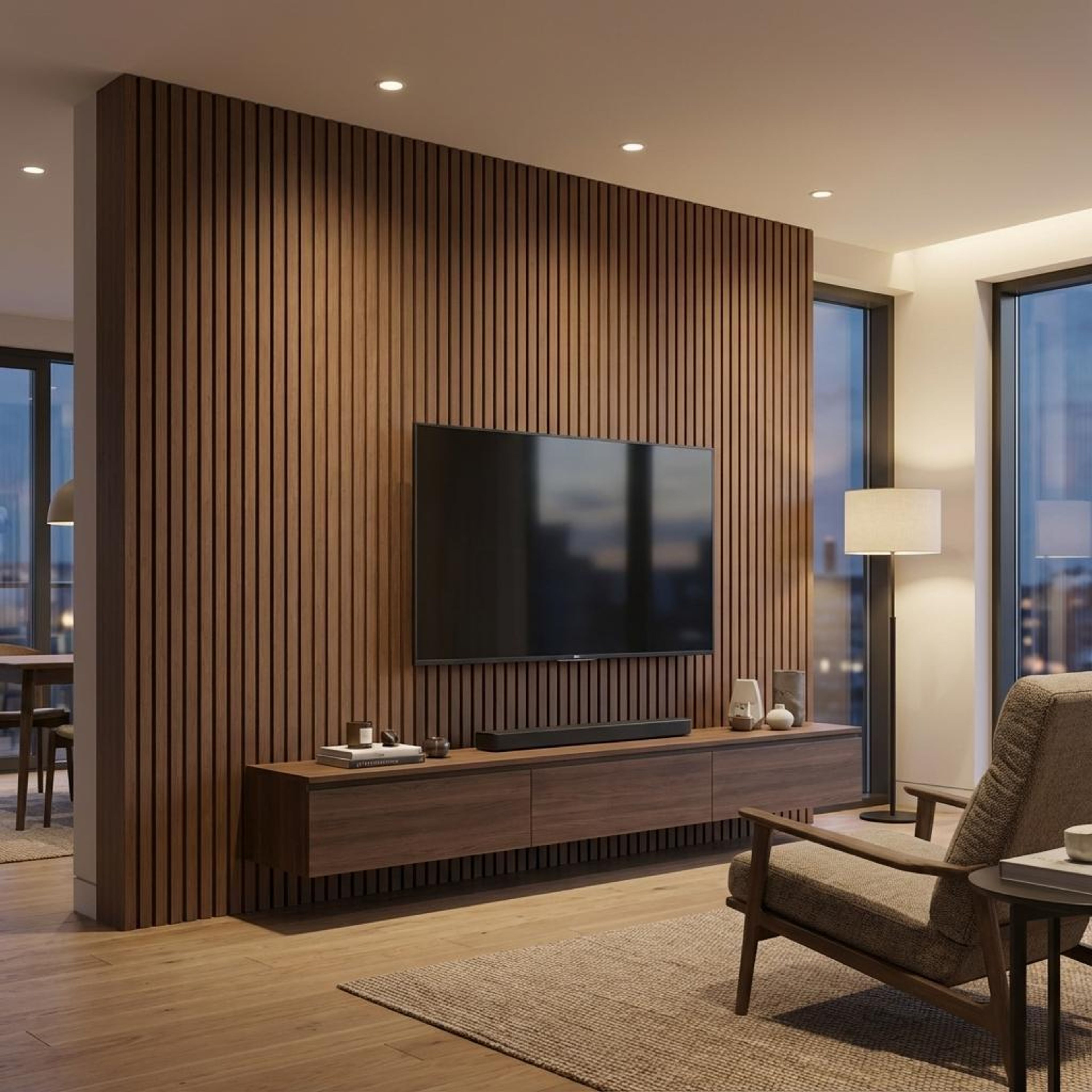 Silva Grain 569 Multi-colour MDF Panels | 9 x 0.4 Ft, 18 mm