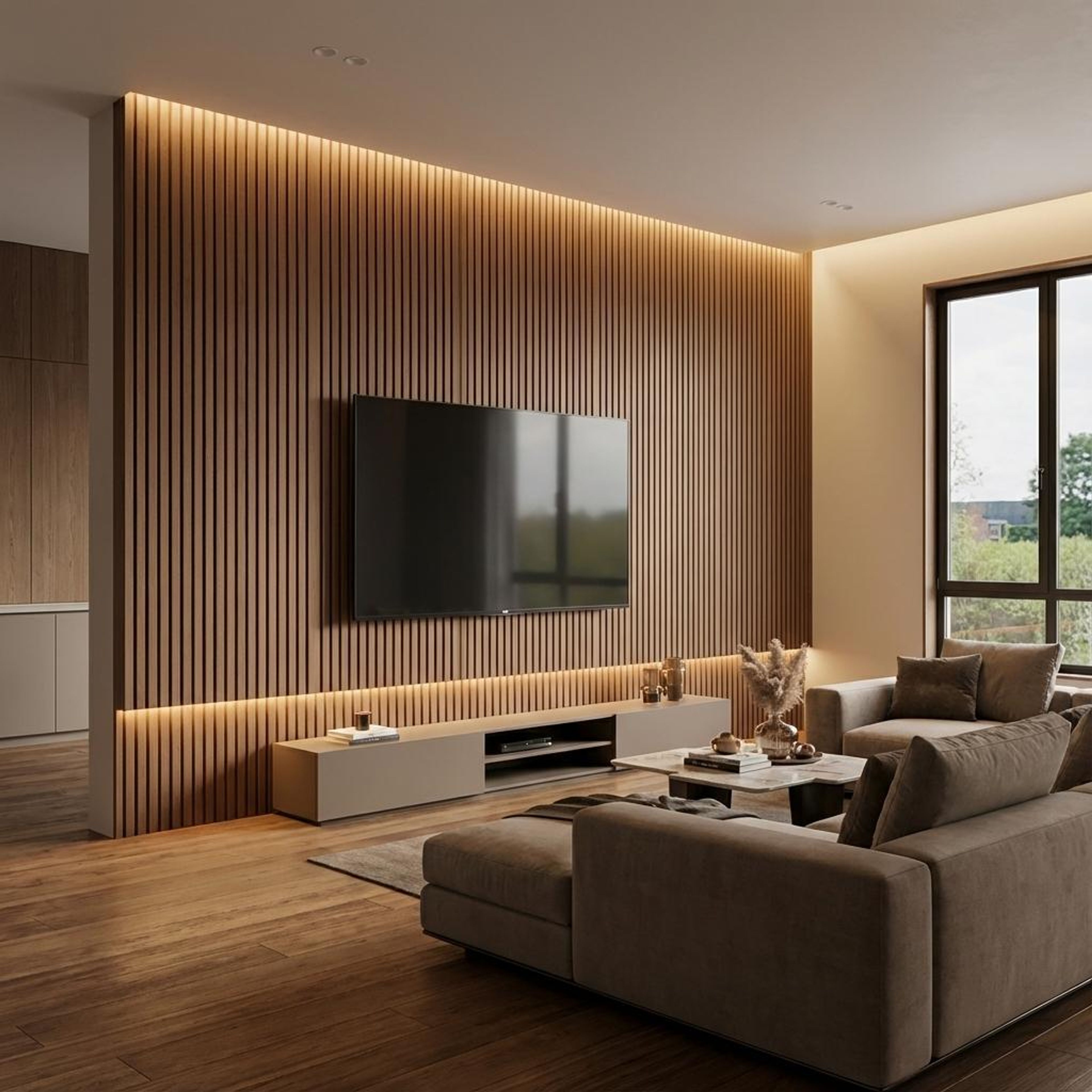 Flint Rise 567 Multi-colour MDF Panels | 9 x 0.4 Ft, 18 mm
