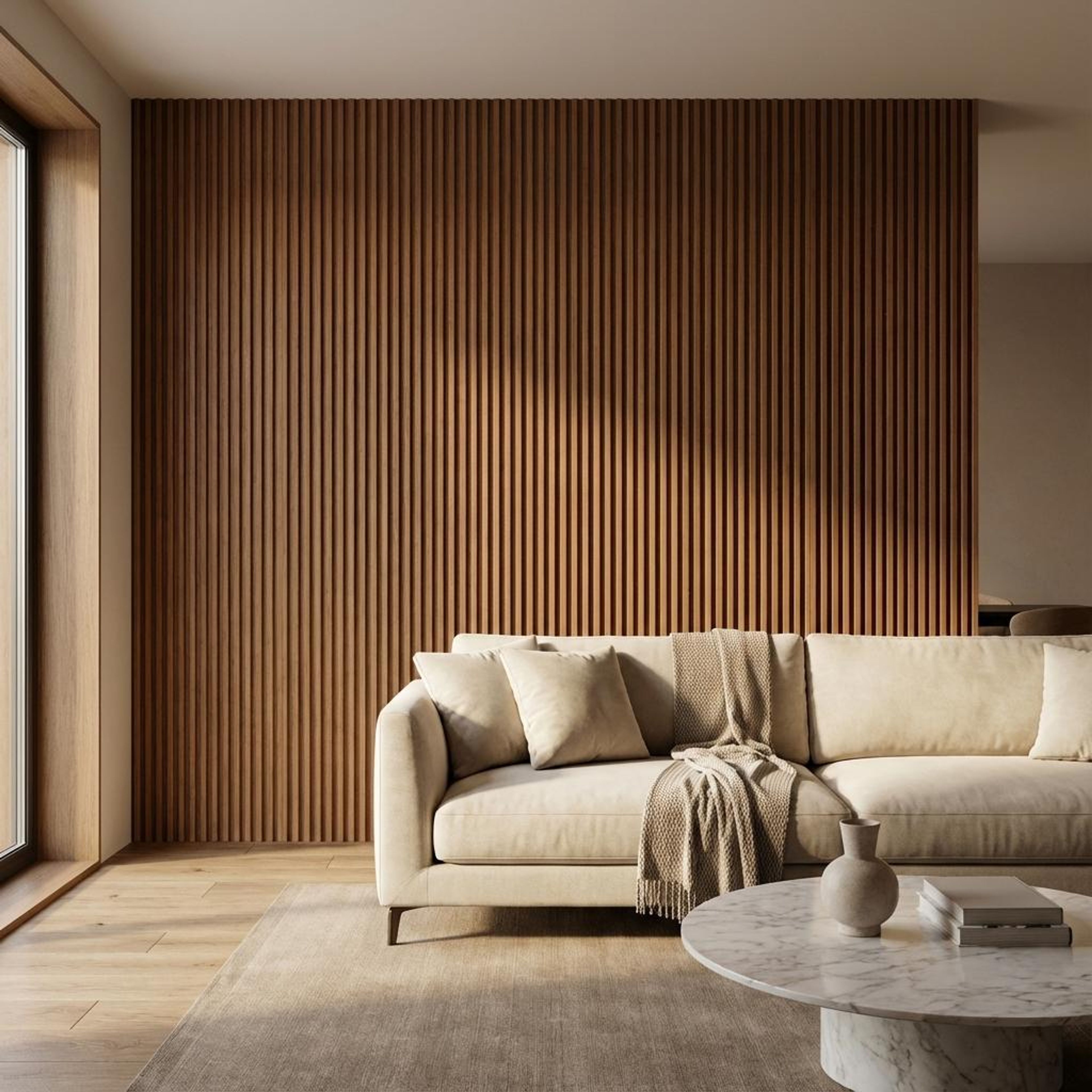 Sable Leaf 561 Multi-colour MDF Panels | 9 x 0.4 Ft, 18 mm
