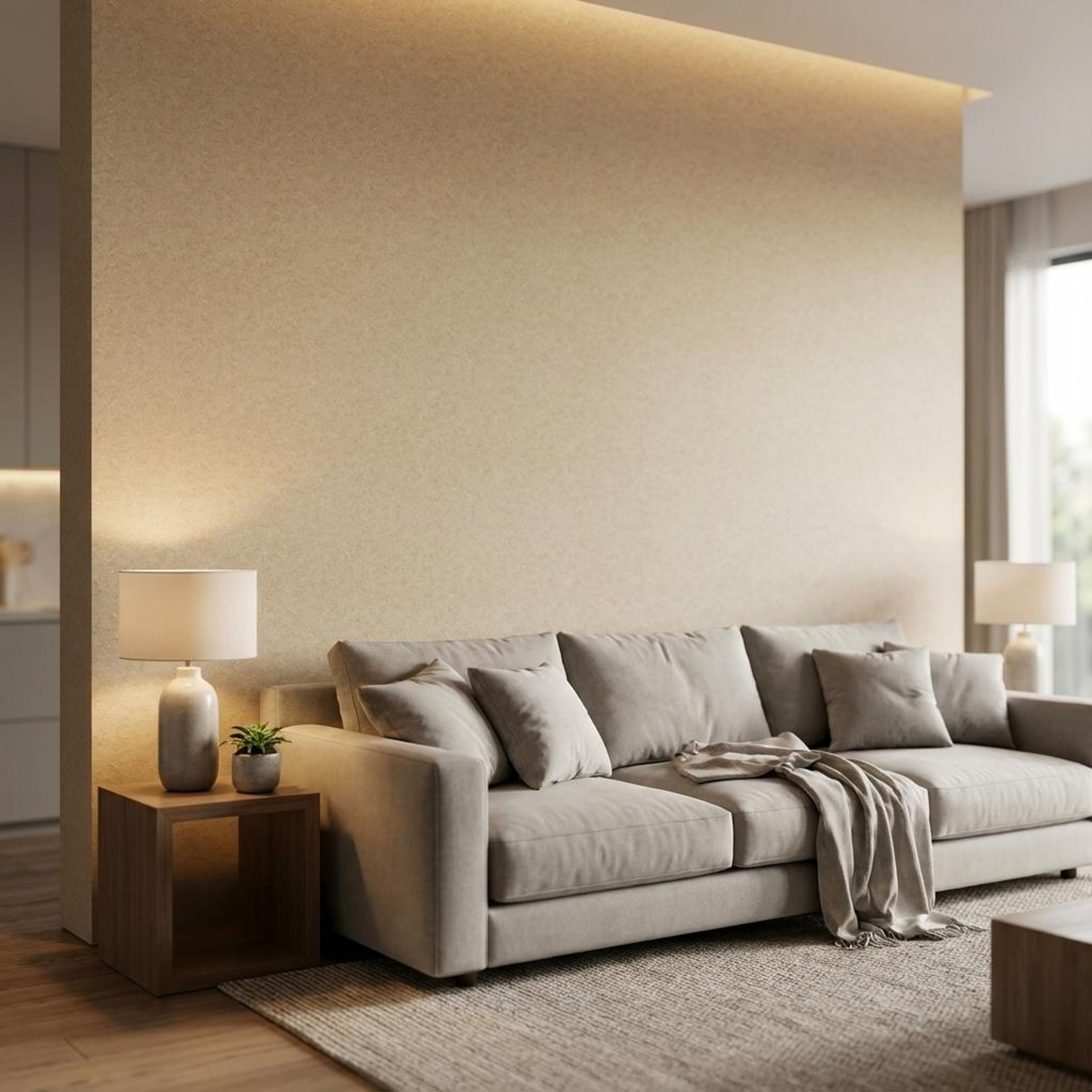 Sable Blend 437 Light grey Polystyrene Panels | 8 x 1 Ft, 10 mm