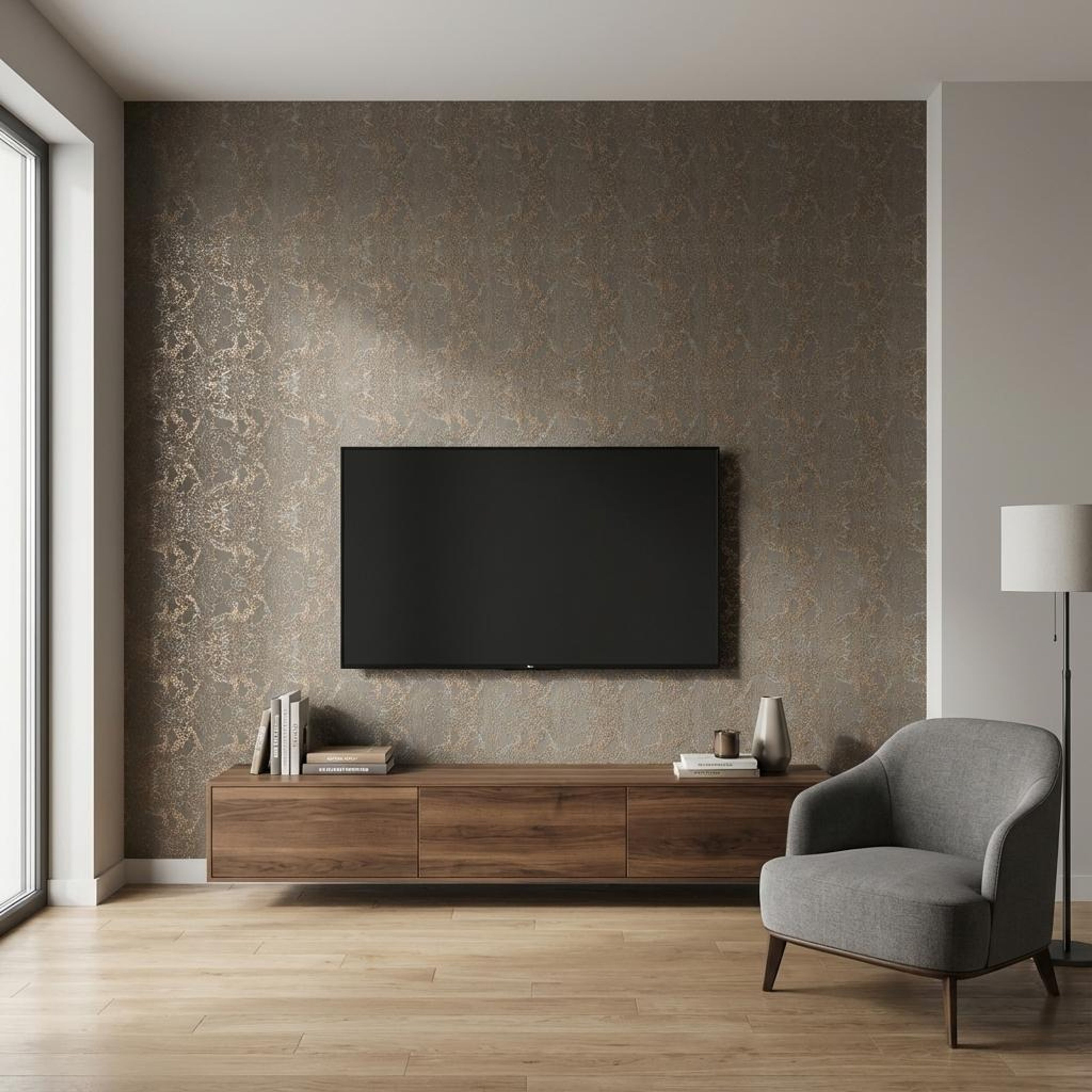 Sora Leaf 433 Teak brown Polystyrene Panels | 8 x 1 Ft, 10 mm