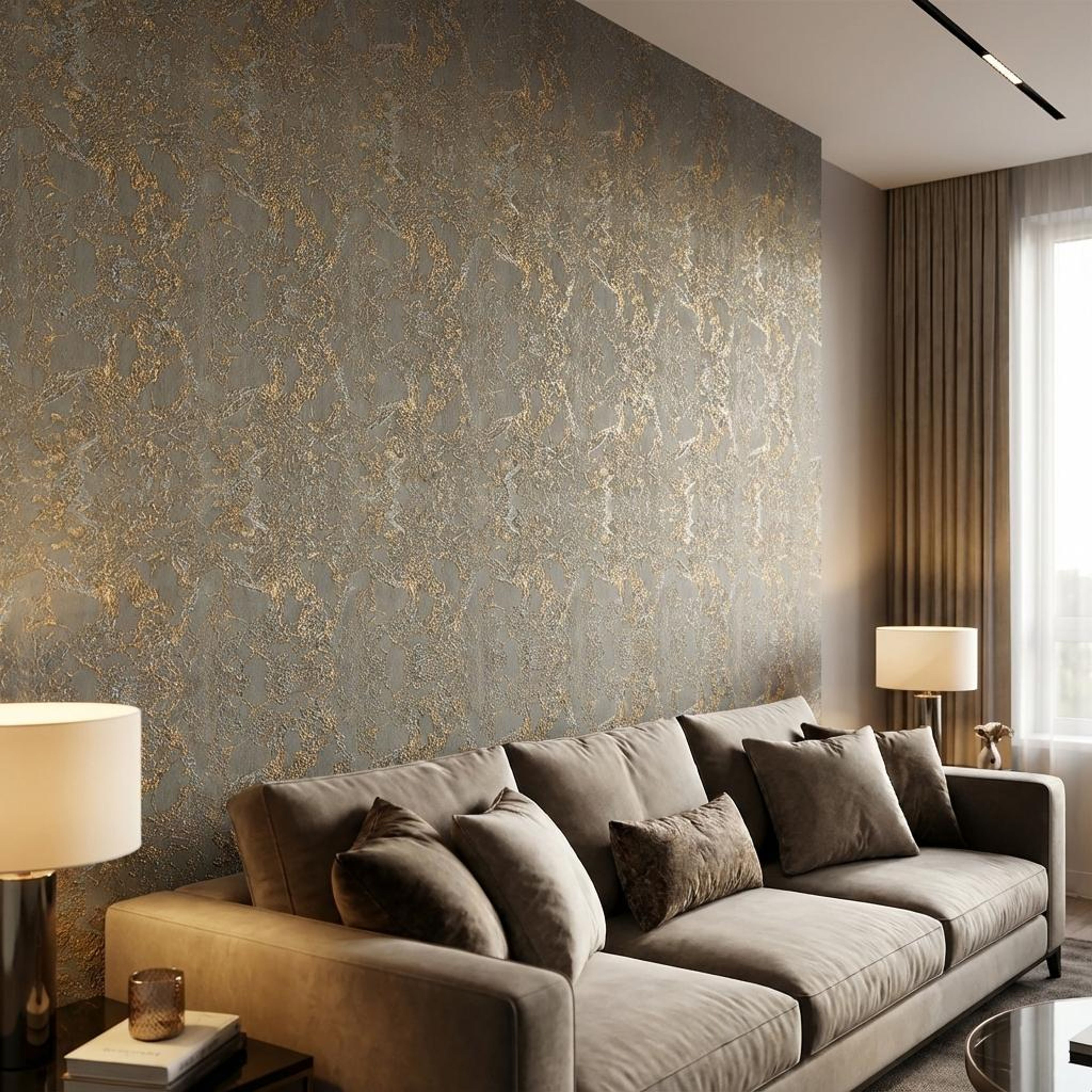 Sora Leaf 433 Teak brown Polystyrene Panels | 8 x 1 Ft, 10 mm