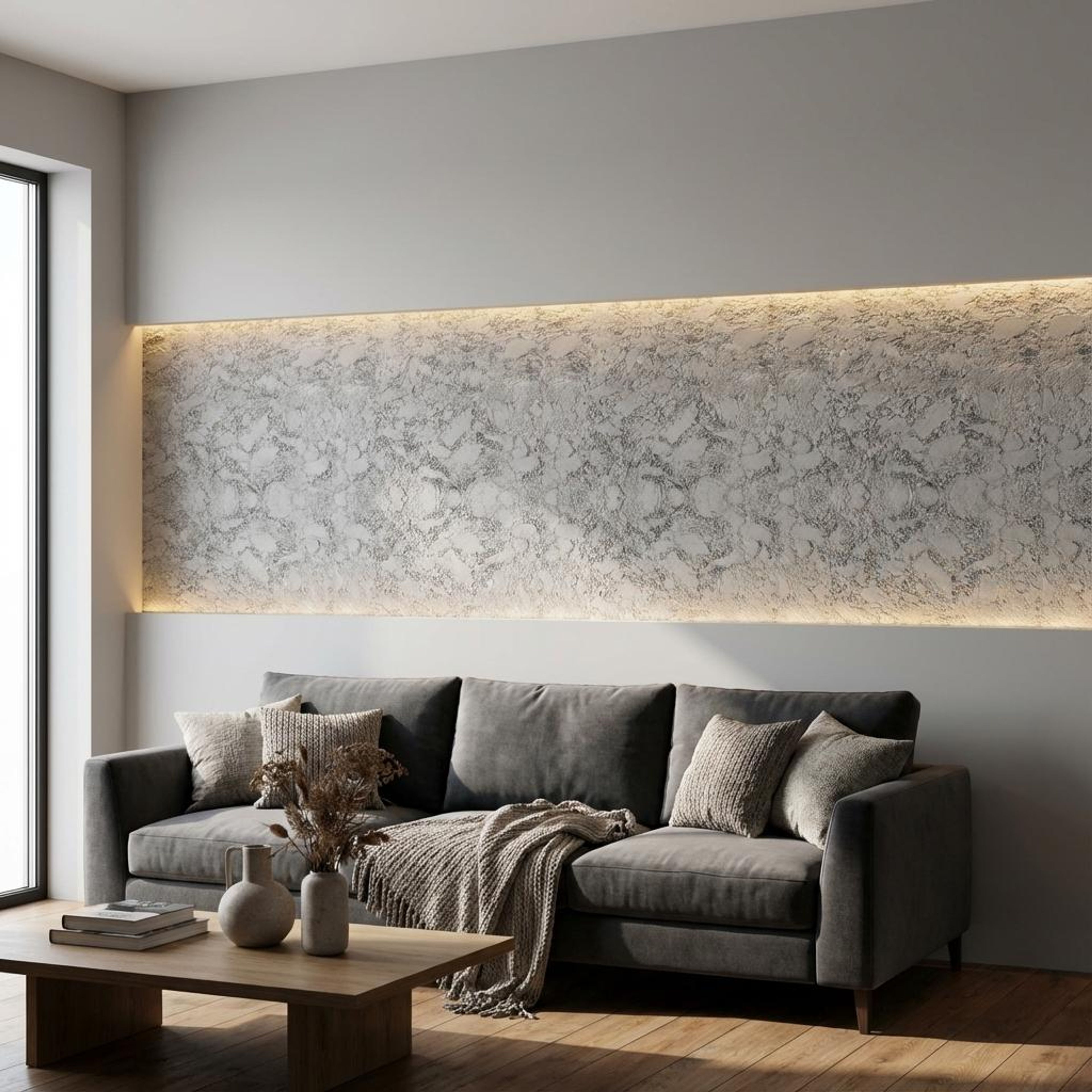 Lune Stone 431 Light Copper Polystyrene Panels | 8 x 1 Ft, 10 mm