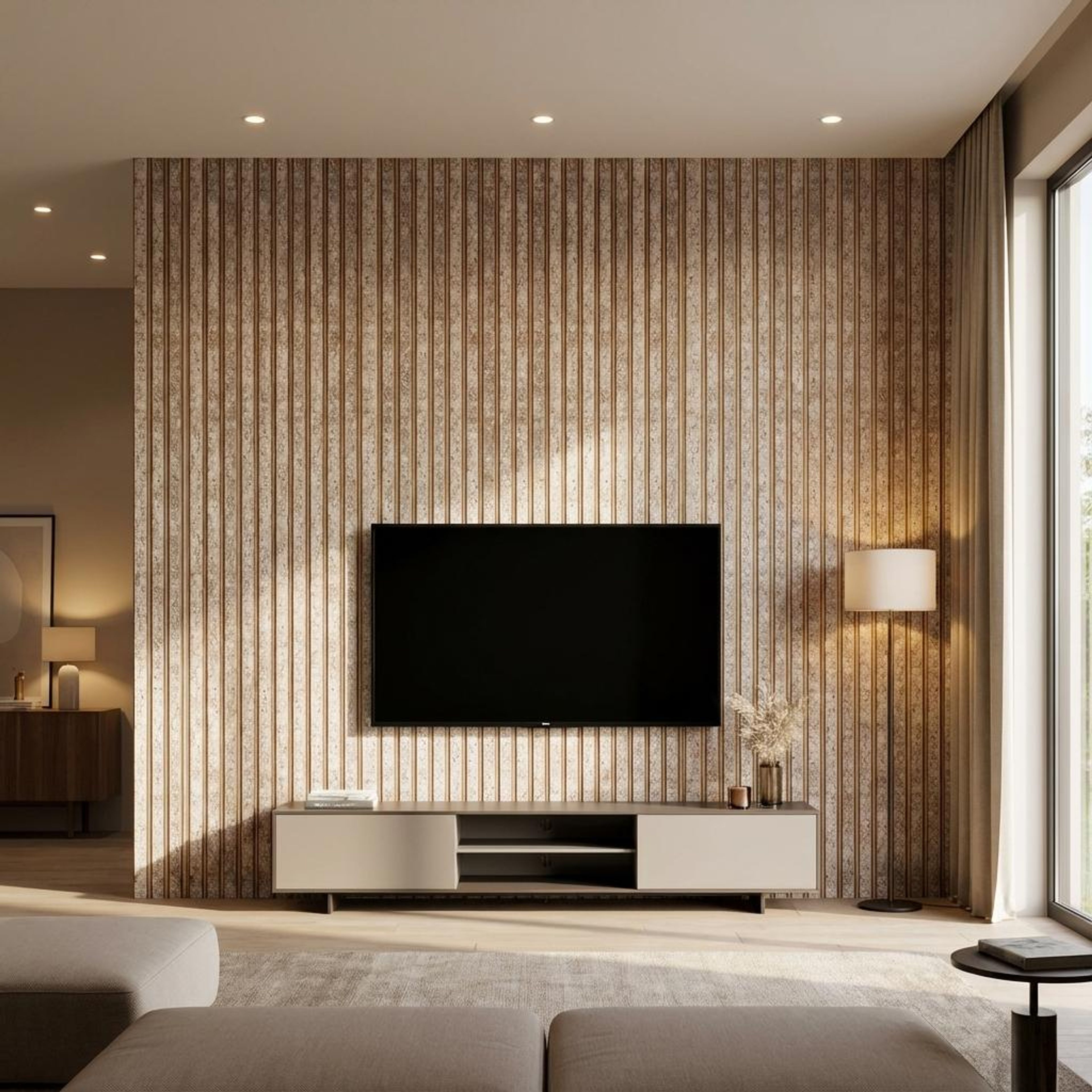 Aria Echo 420 Beige Polystyrene Panels | 8 x 0.4 Ft, 12 mm