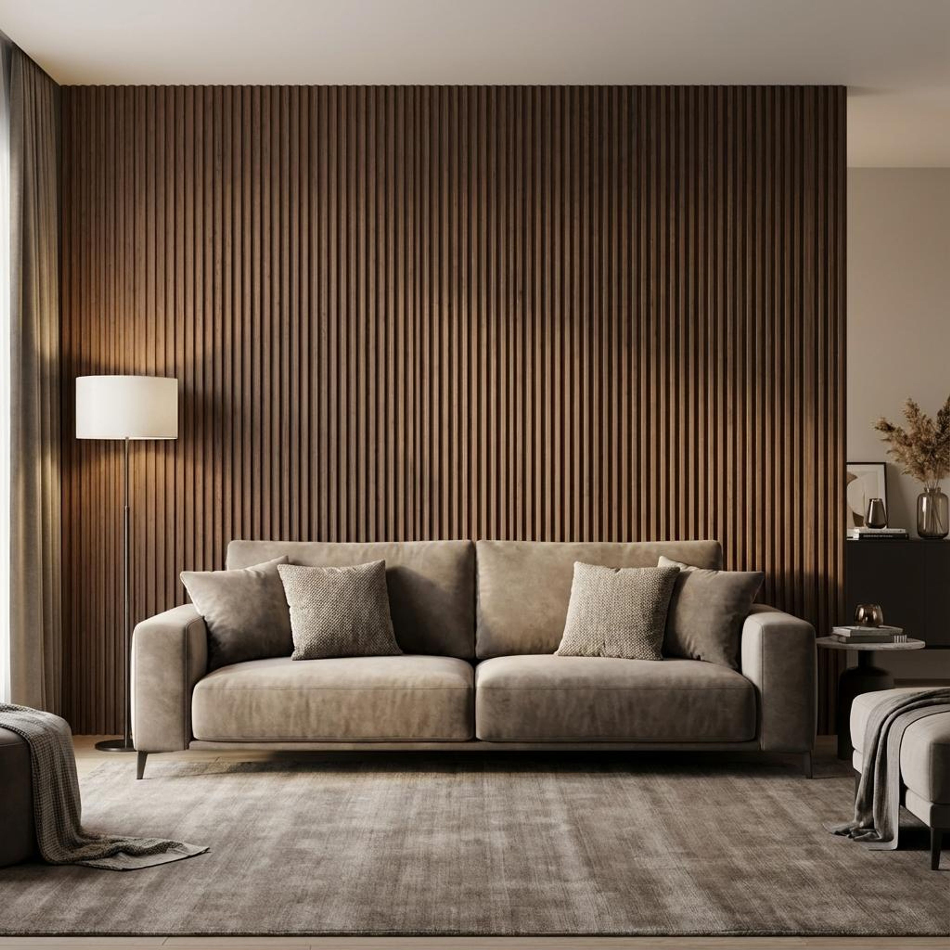 Flint Luxe 419 Warm brown Polystyrene Panels | 8 x 0.3 Ft, 12 mm