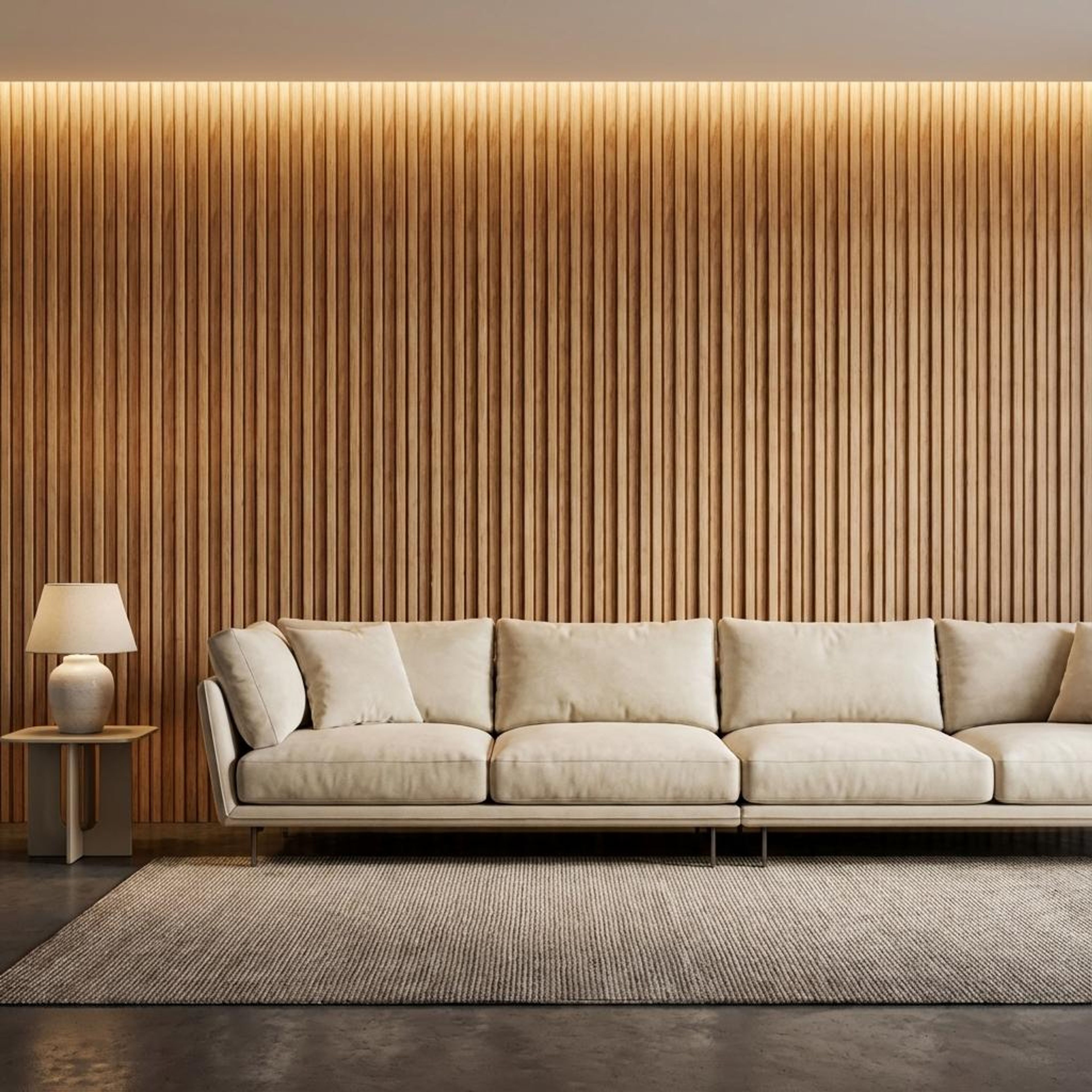 Sora Drift 413 Teak brown Polystyrene Panels | 8 x 0.3 Ft, 12 mm