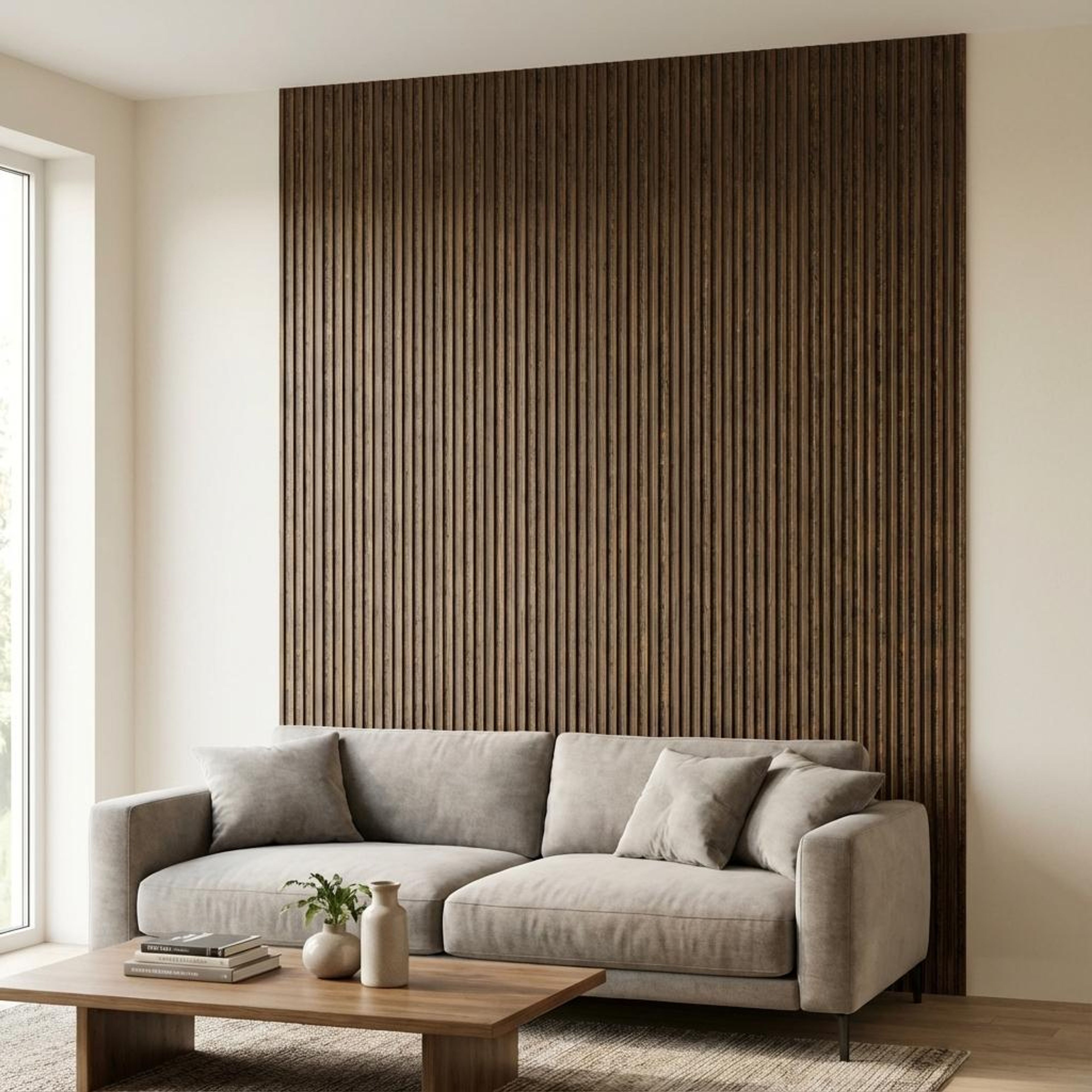 Vert Wood 409 Copper brown Polystyrene Panels | 9.5 x 0.4 Ft, 12 mm