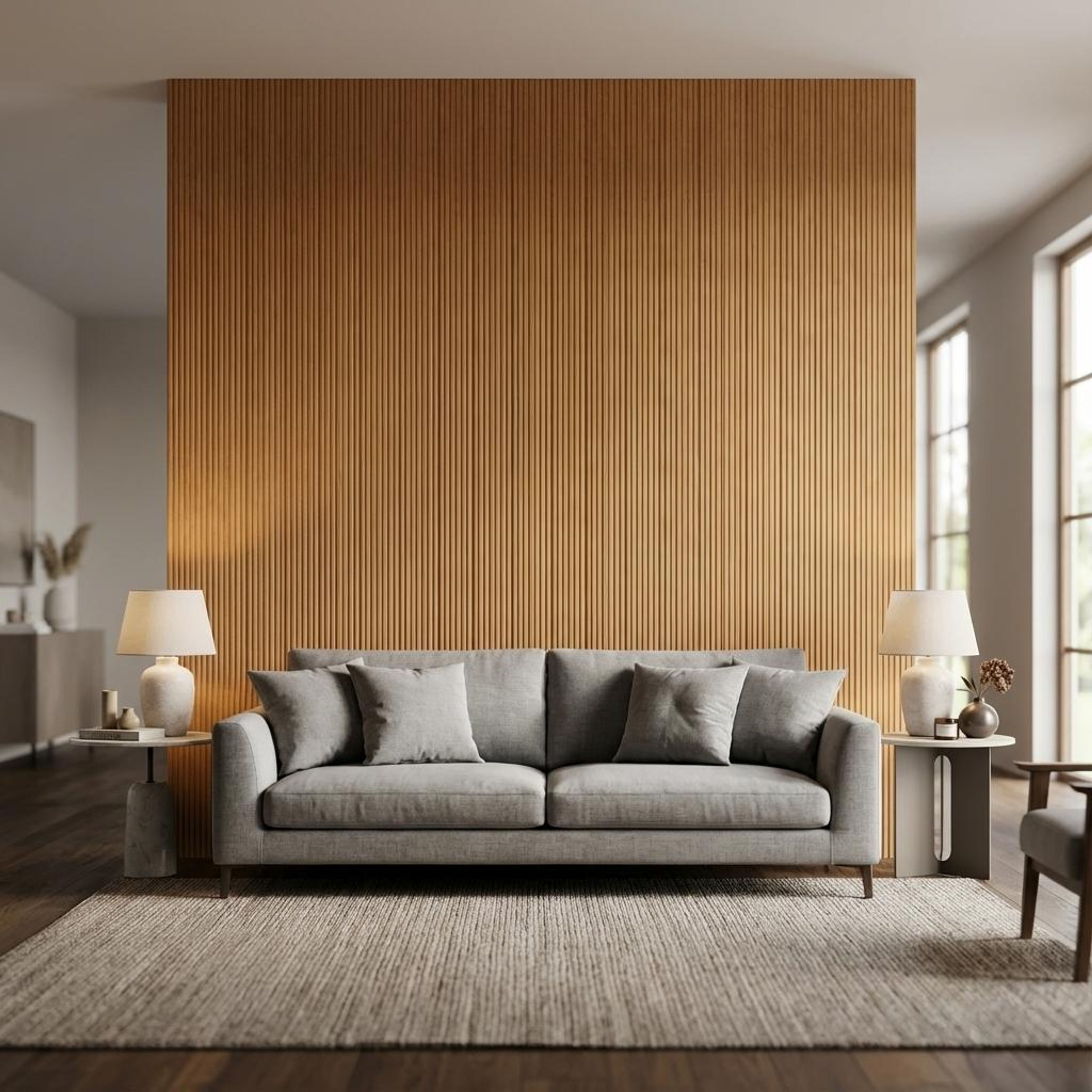 Nova Root 407 Light teak Polystyrene Panels | 9.5 x 0.4 Ft, 12 mm