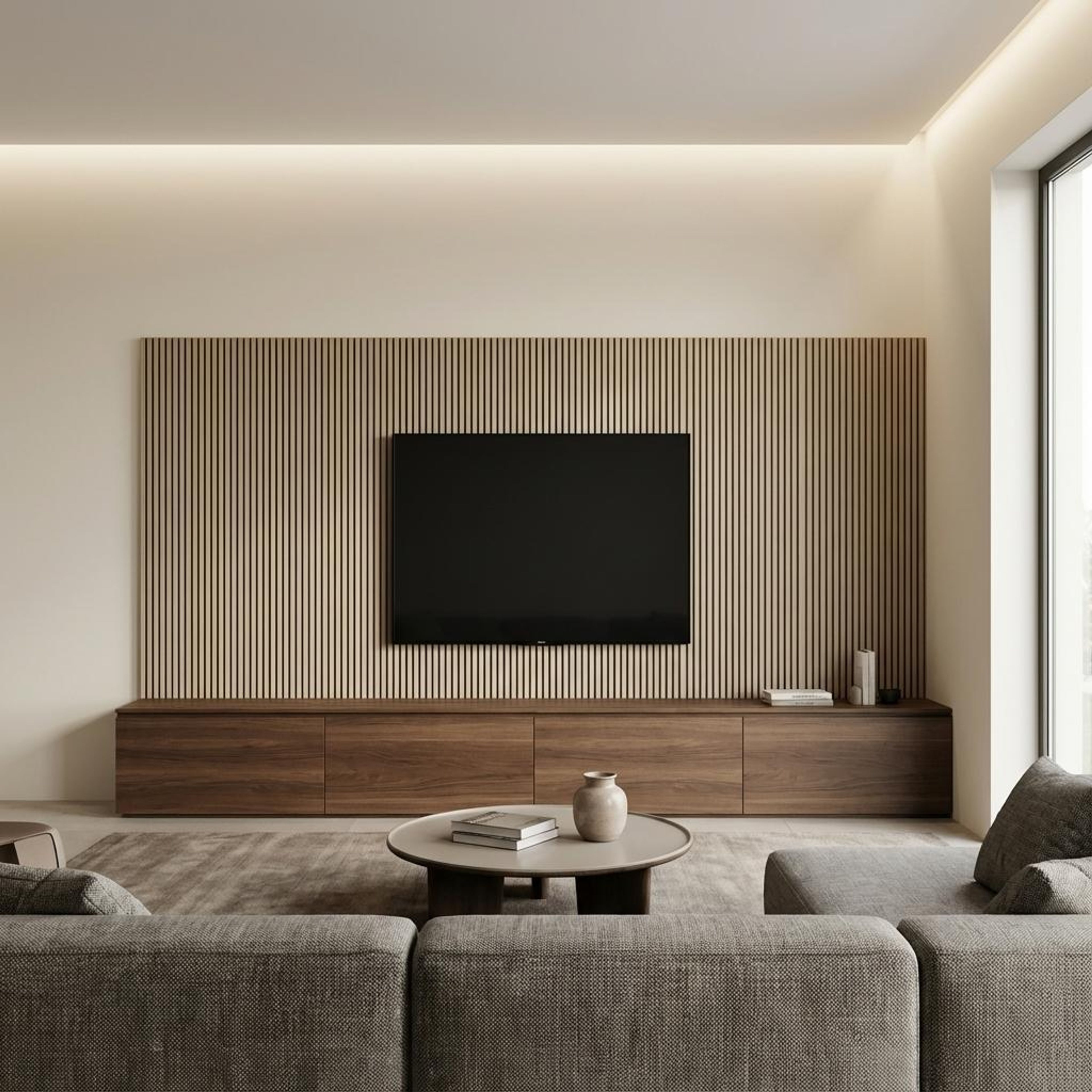 Viva Form Oak brown Polystyrene Panels | 9.5 x 0.4 Ft, 12 mm