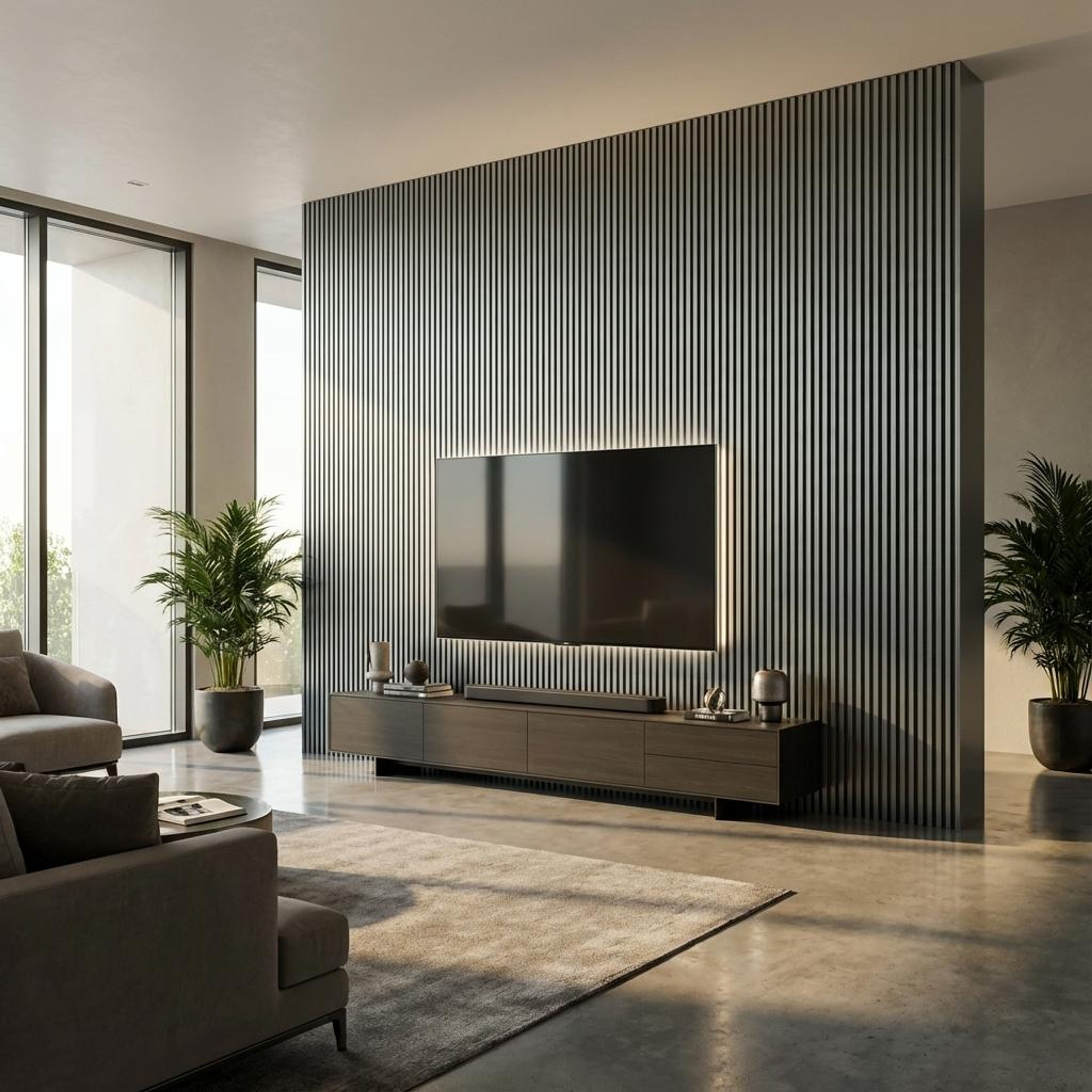 Noir Weave Grey Polystyrene Panels | 9.5 x 0.4 Ft, 12 mm