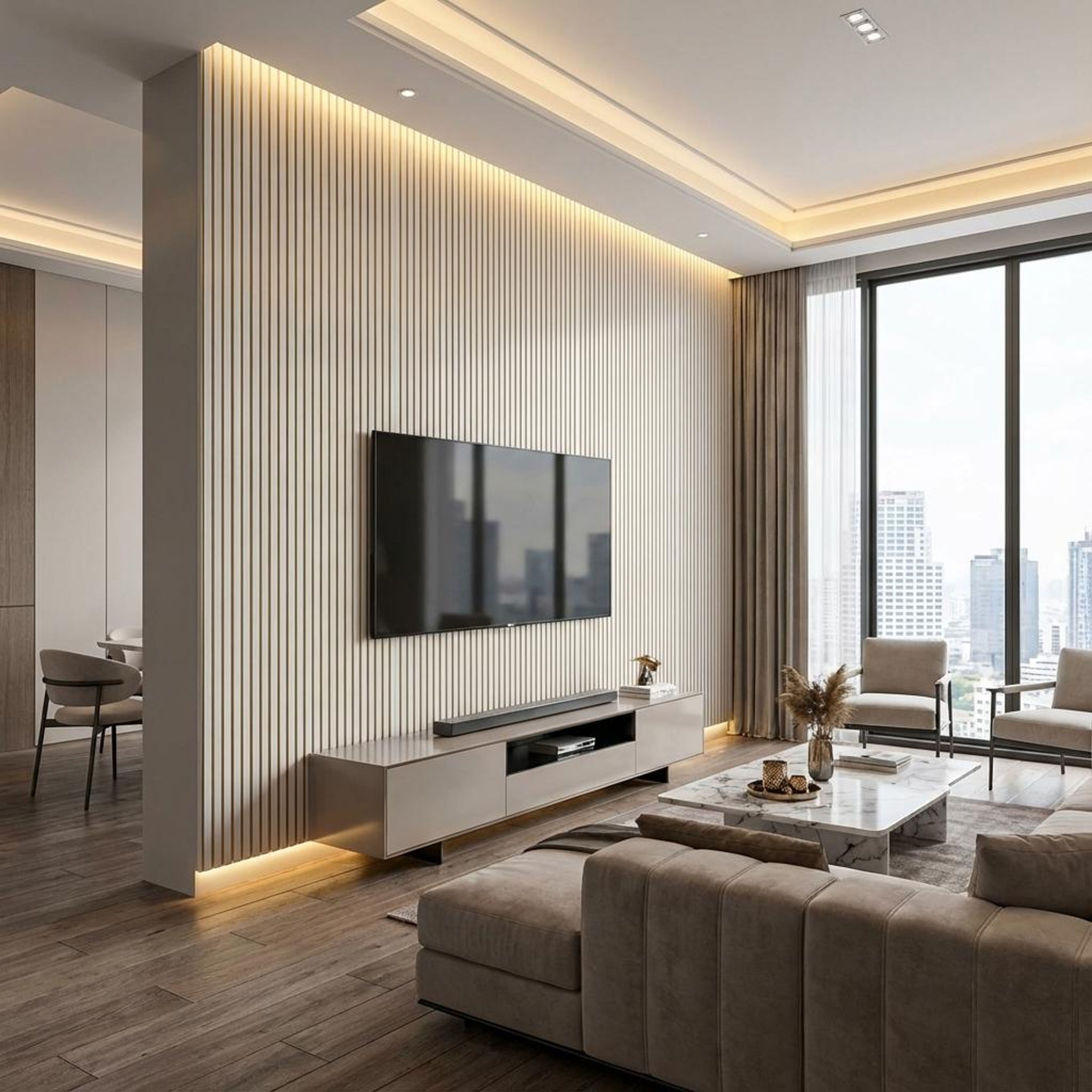 Mira Wood Grey Polystyrene Panels | 9.5 x 0.4 Ft, 12 mm