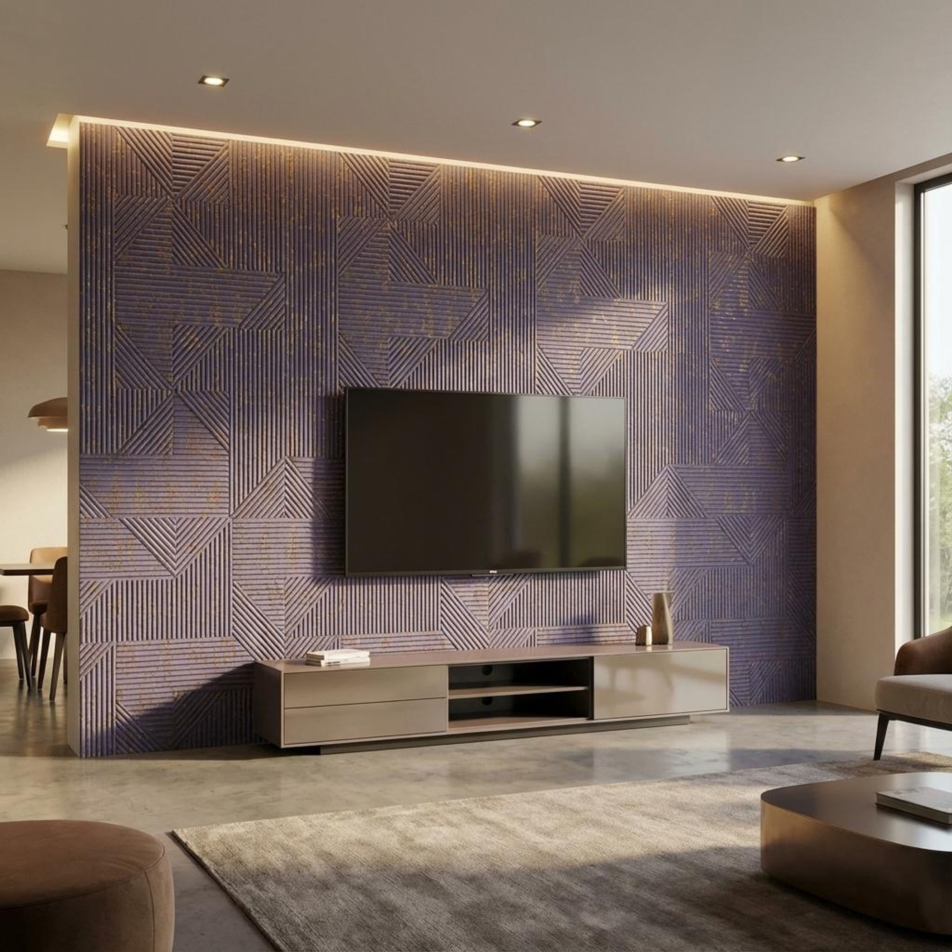 Nova Grain 391 Multi-colour Velvet Panels | 8 x 2 Ft, 2 mm