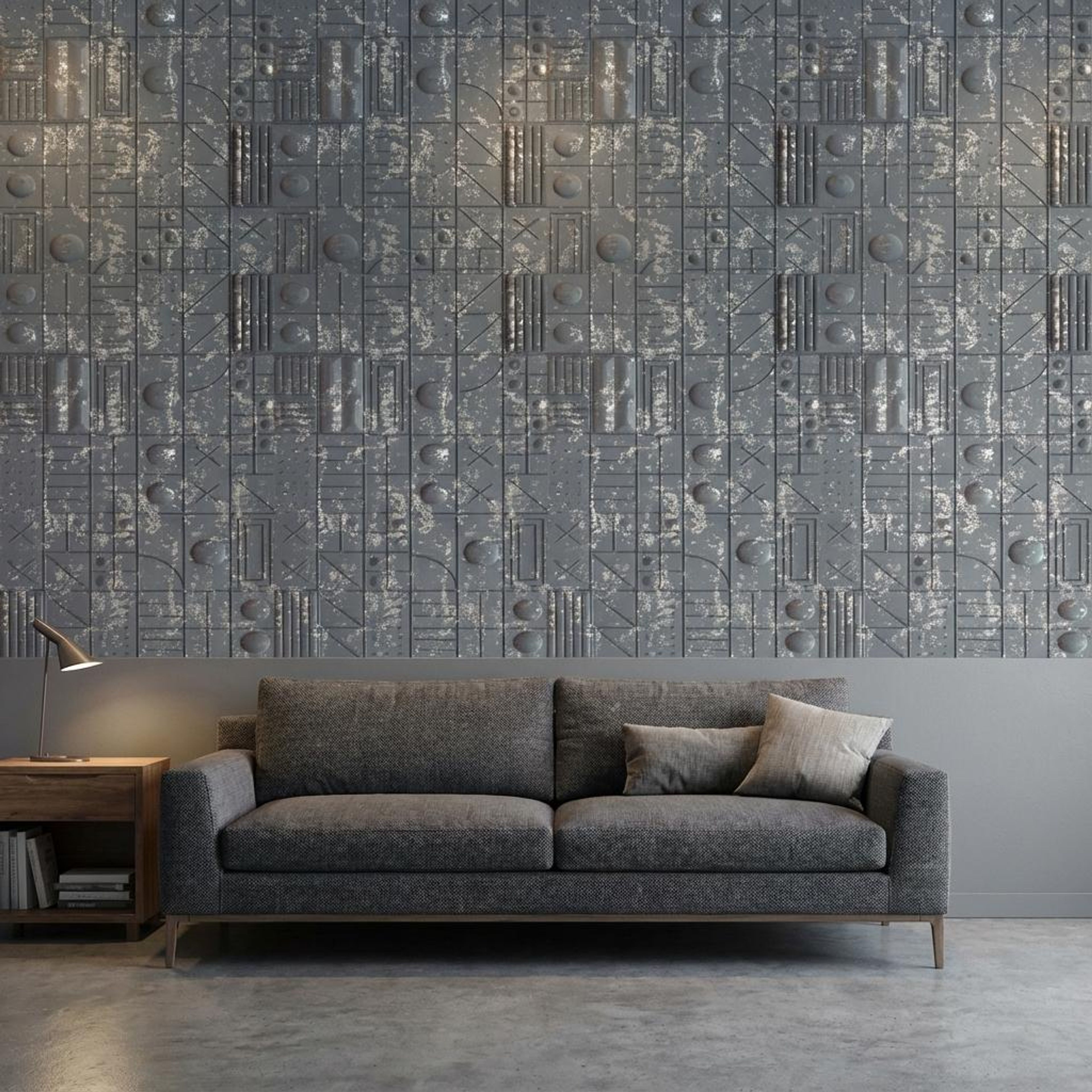 Prime Echo 390 Ash Grey Velvet Panels | 8 x 2 Ft, 2 mm