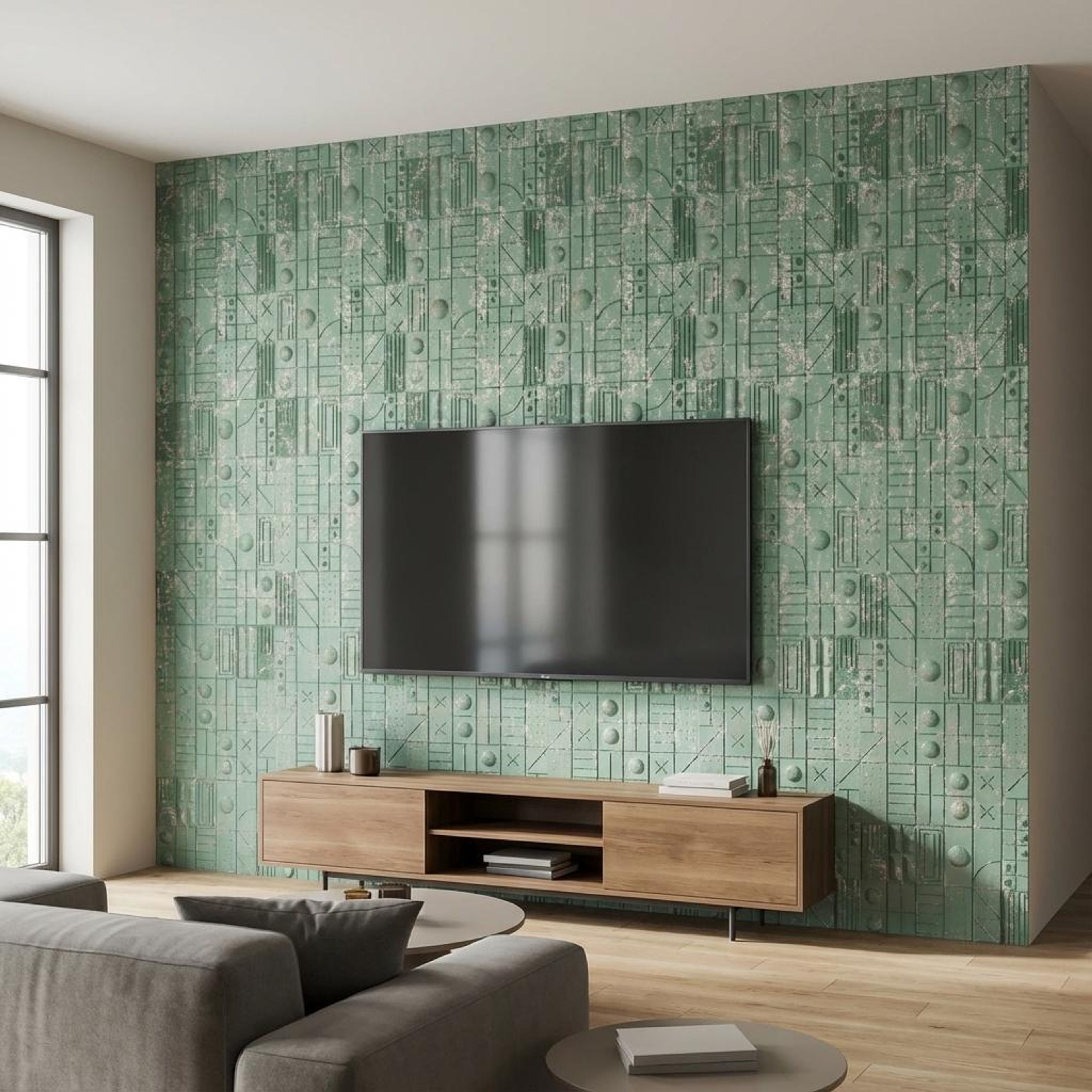 Pure Hue Green Velvet Panels | 8 x 2 Ft, 2 mm