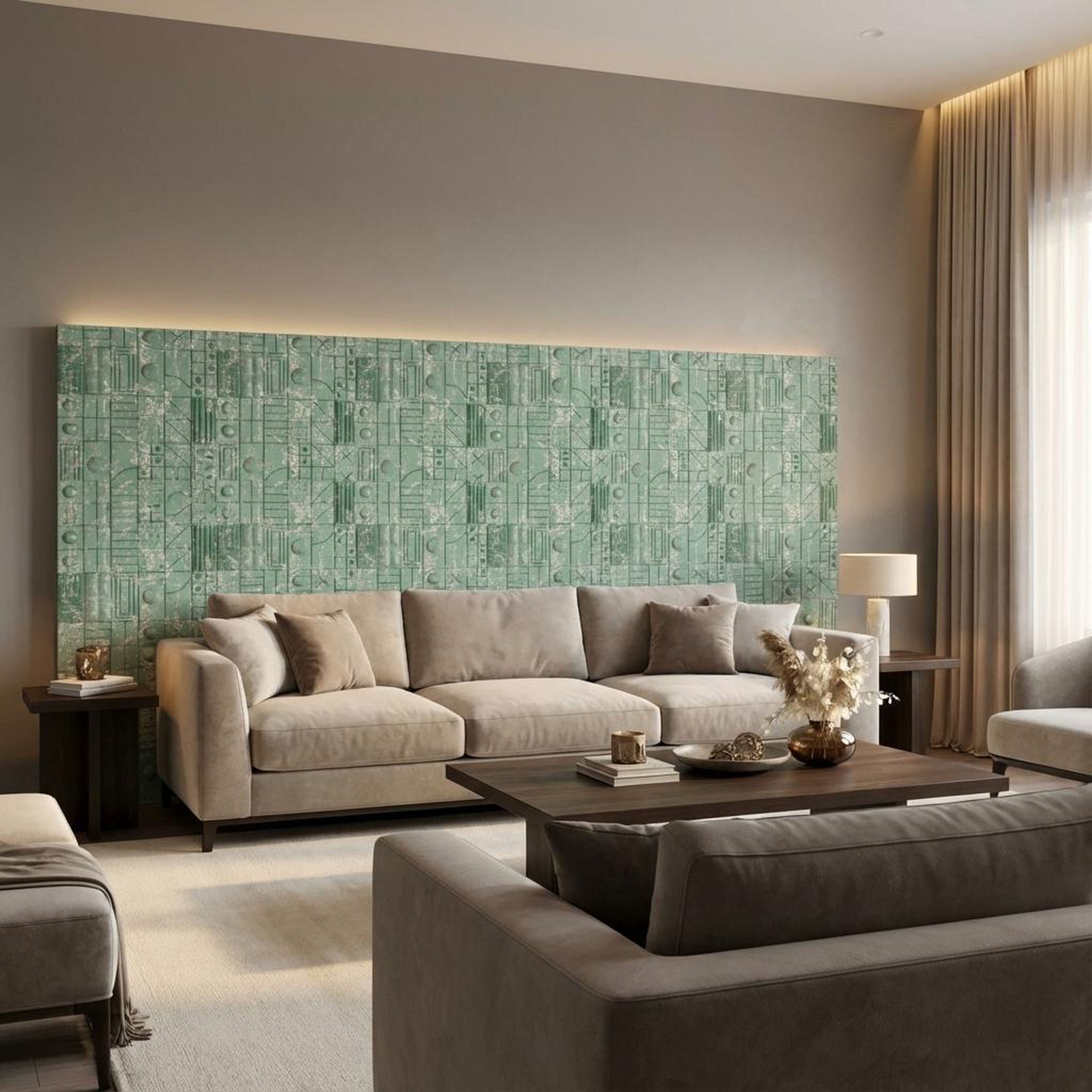 Pure Hue Green Velvet Panels | 8 x 2 Ft, 2 mm