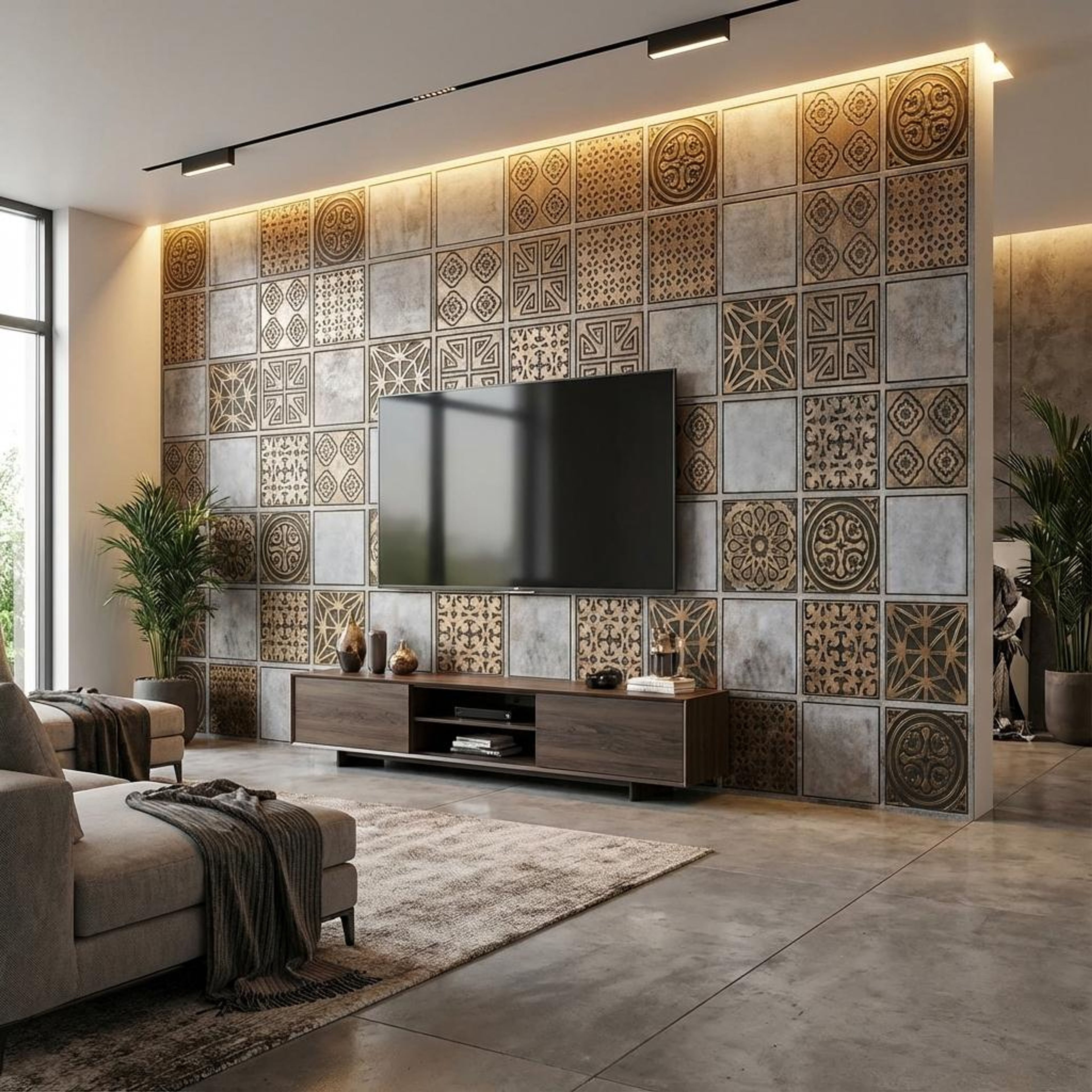 Urban Bloom Multi-colour HDF Panels | 8 x 4 Ft, 12 mm