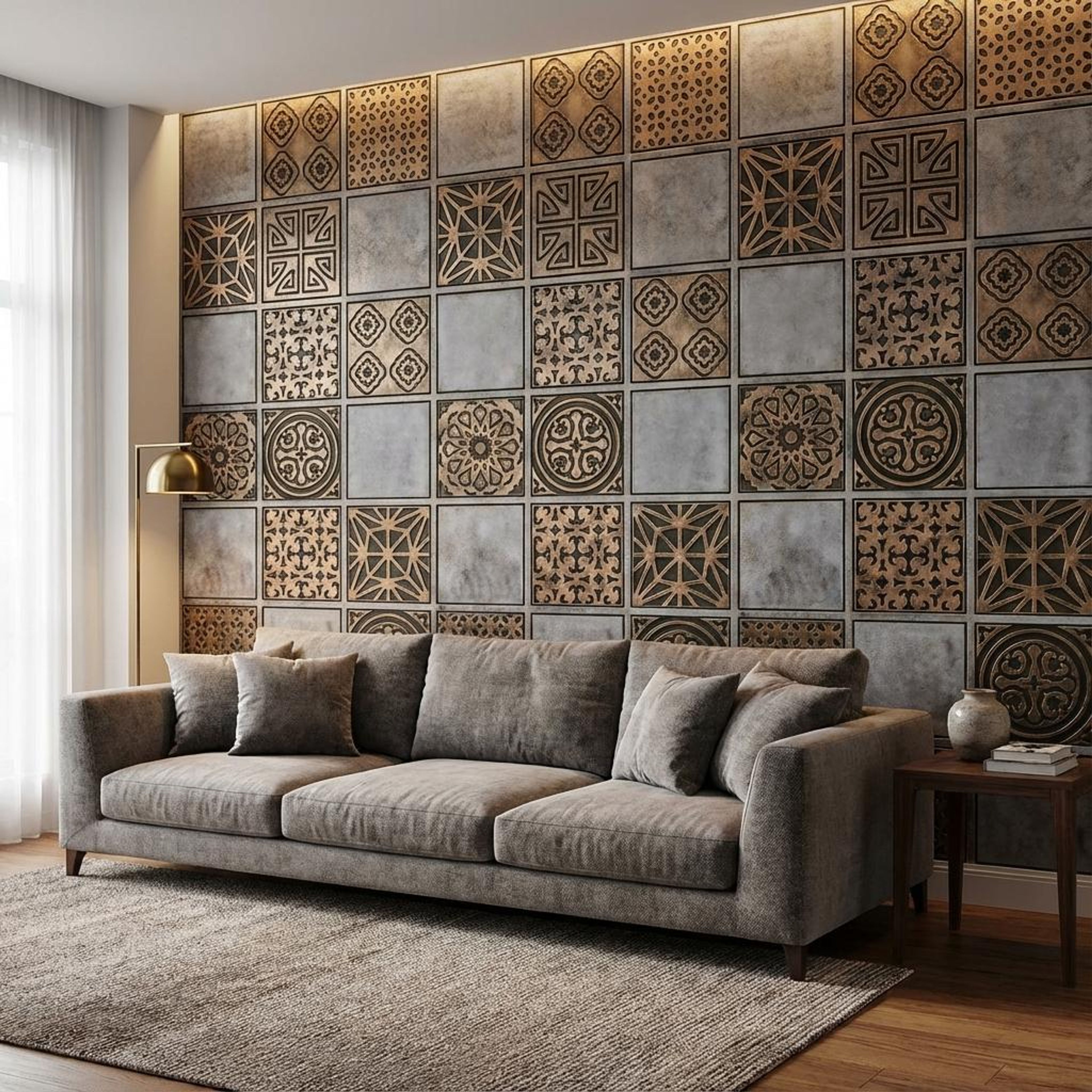 Urban Bloom Multi-colour HDF Panels | 8 x 4 Ft, 12 mm