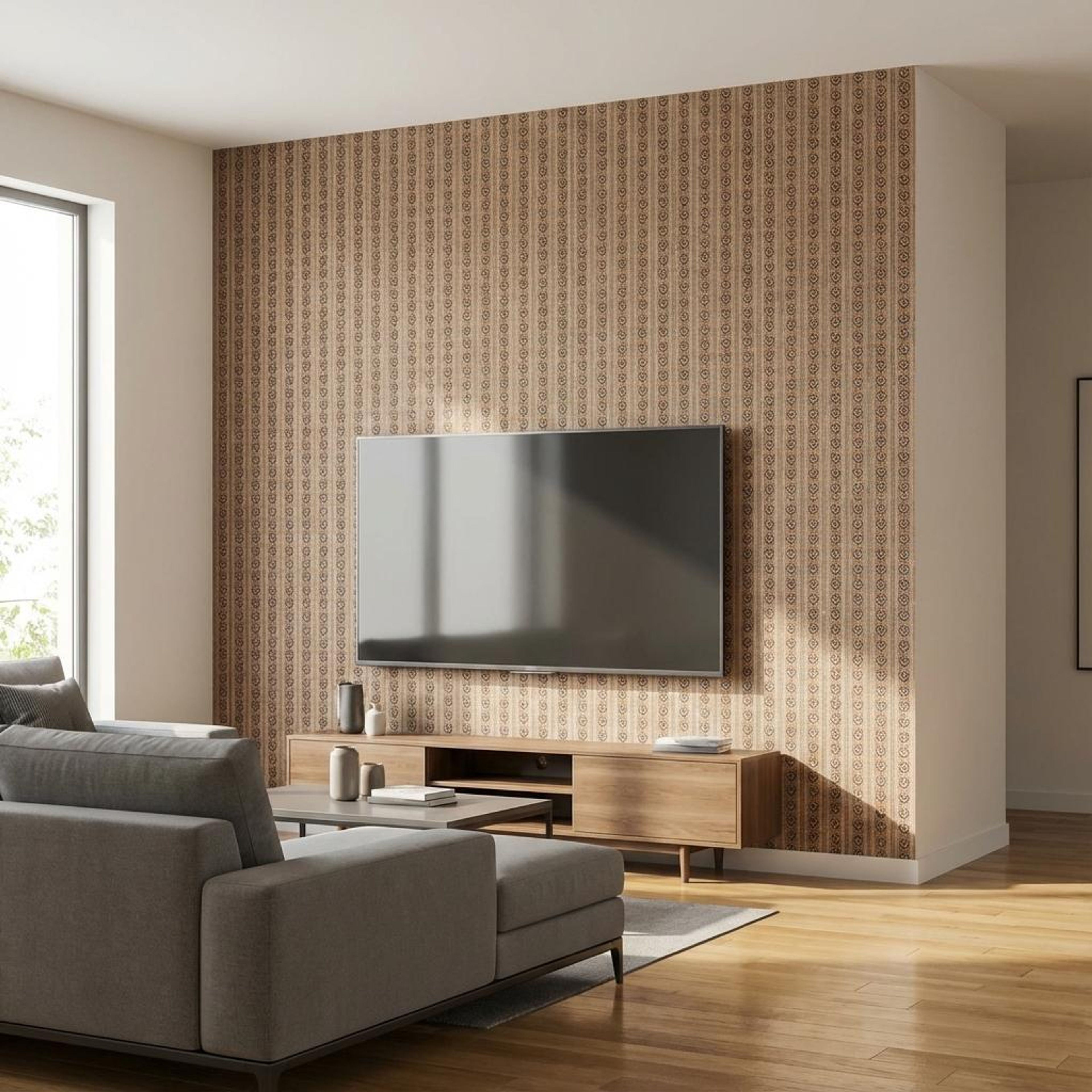 Vert Grain Multi-colour Cork Panels | 8 x 0.4 Ft, 15 mm