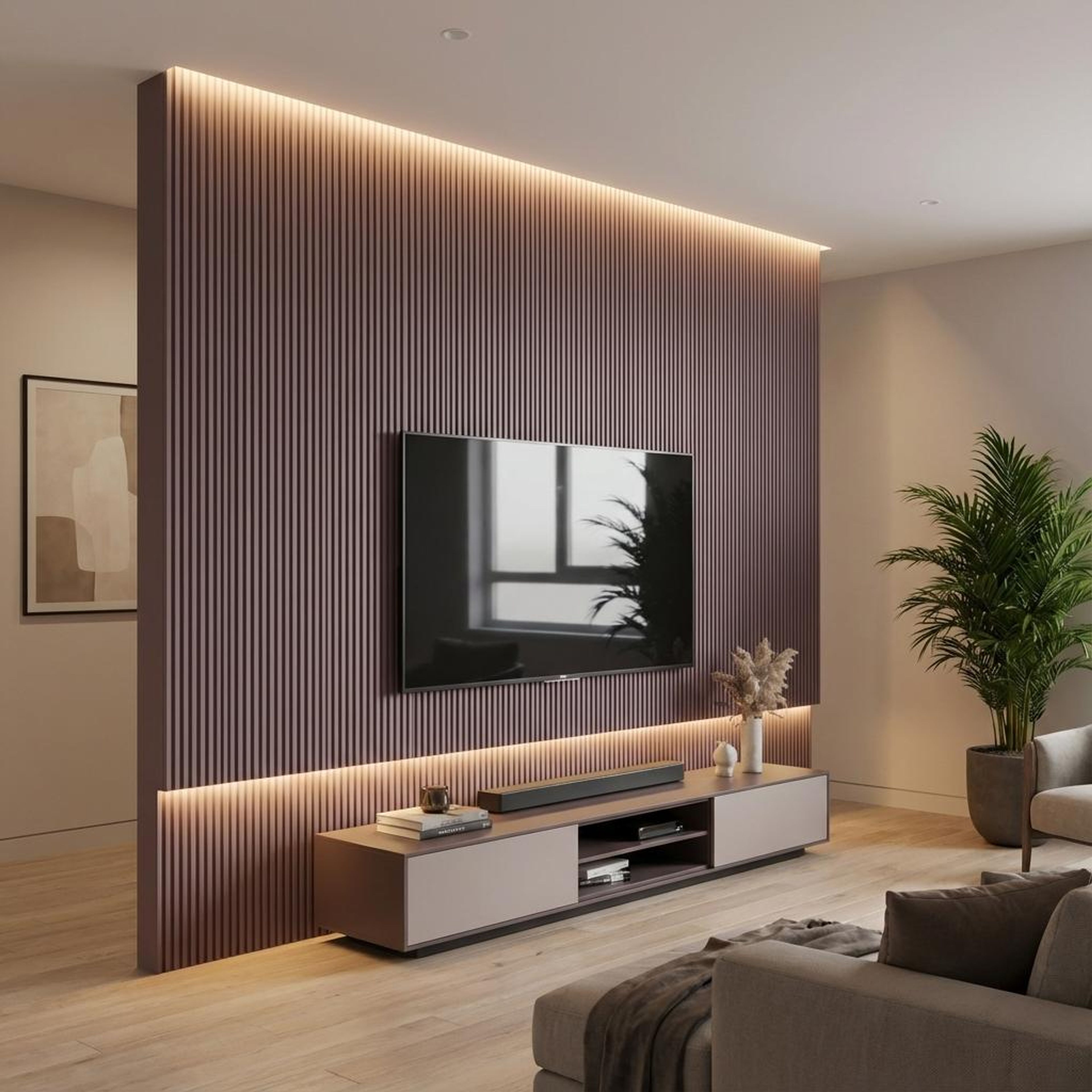 Urban Wave Multi-colour PVC Panels | 8 x 0.4 Ft, 12 mm