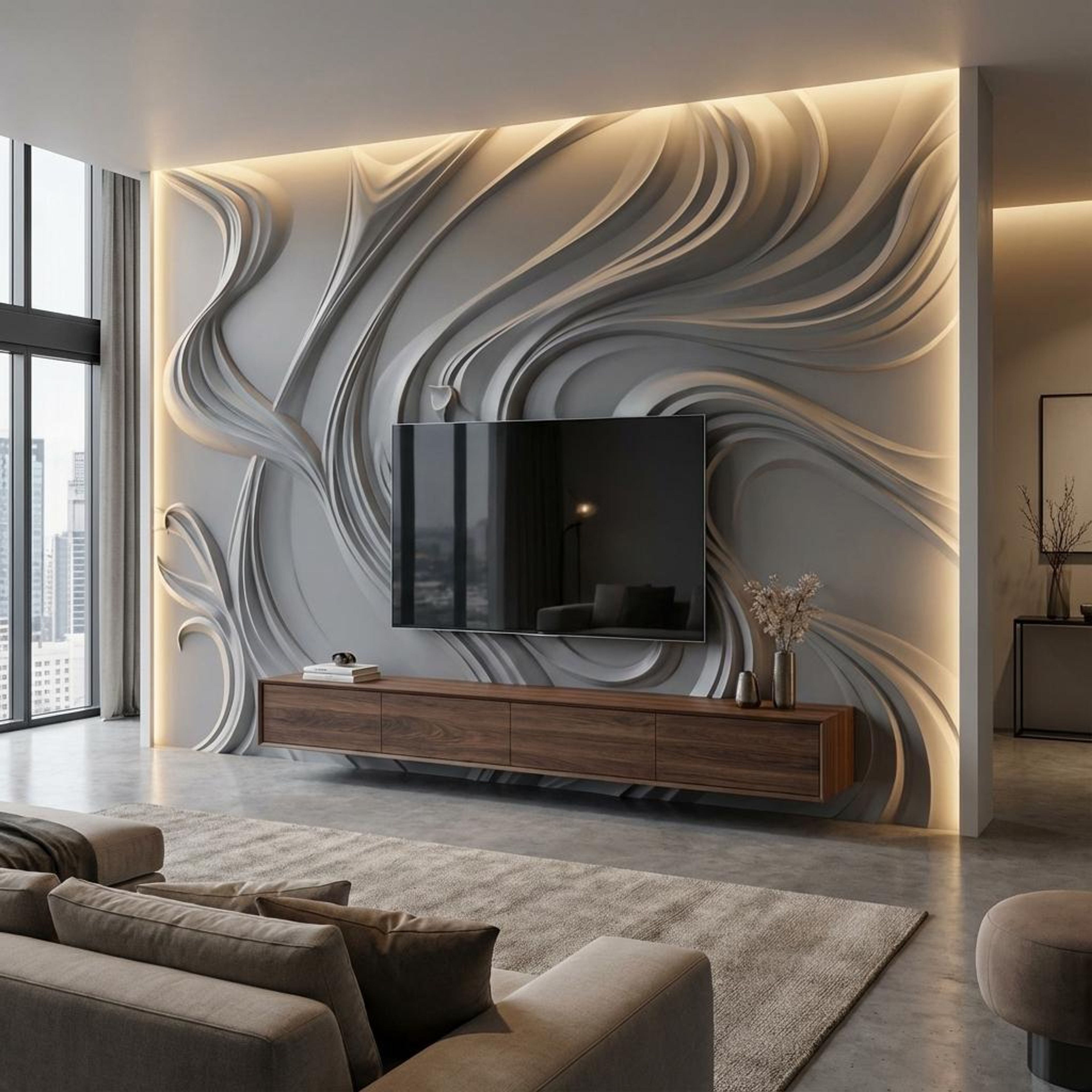 Noir Wave Multi-colour HDF Panels | 8 x 4 Ft, 18 mm