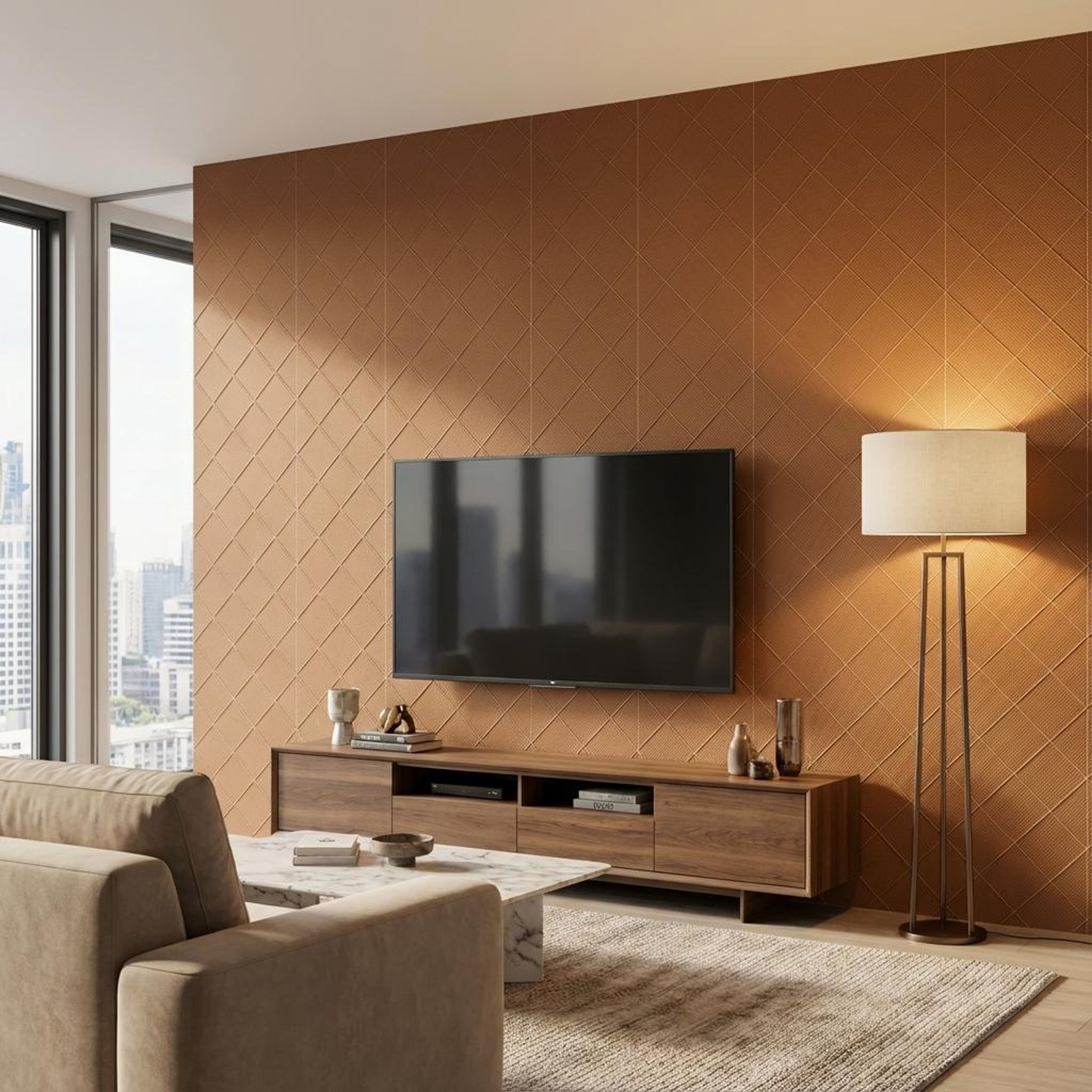 Umber Drift Multi-colour Mirror Panels | 1 x 1 Ft, 5 mm