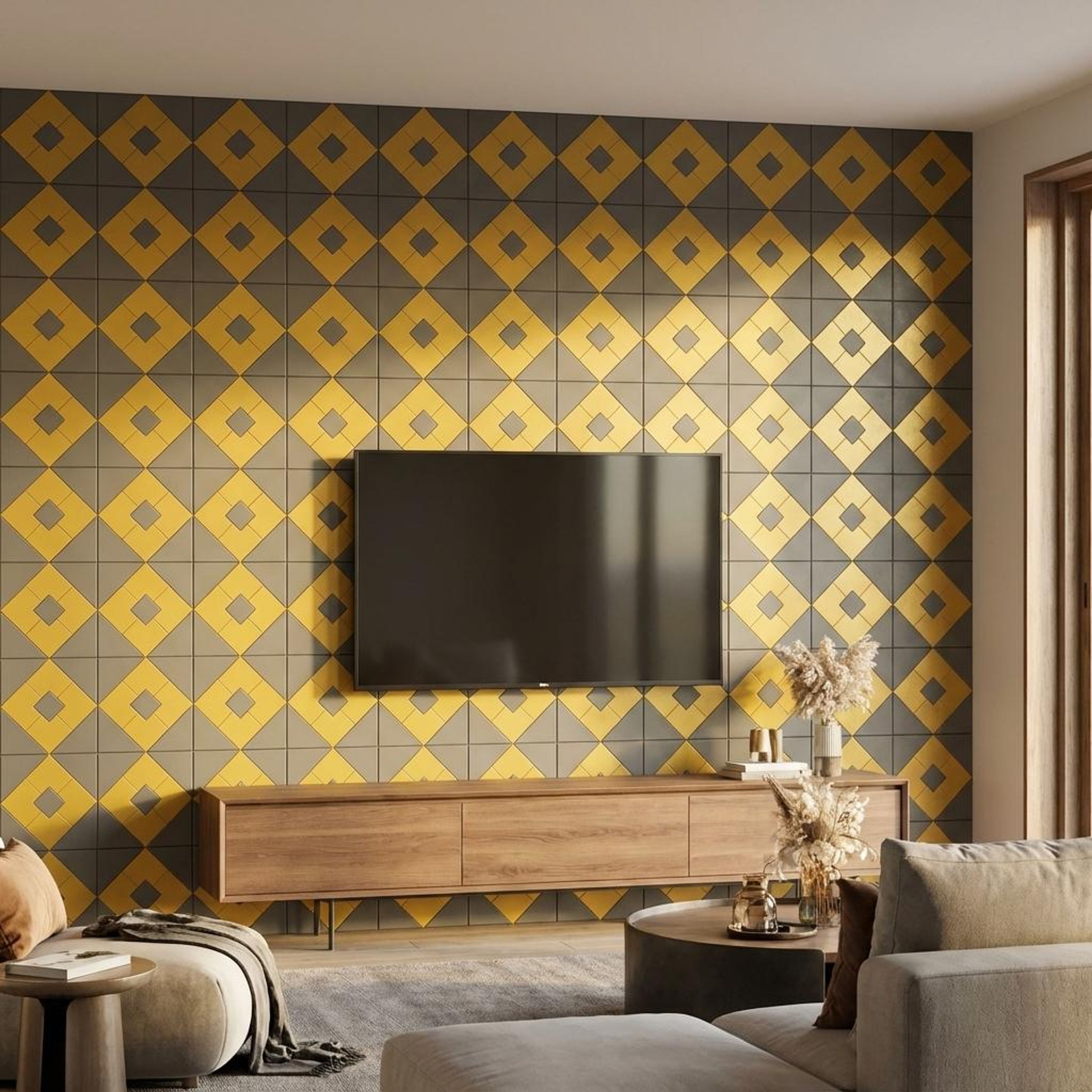 Silva Drift Multi-colour Mirror Panels | 1 x 1 Ft, 5 mm