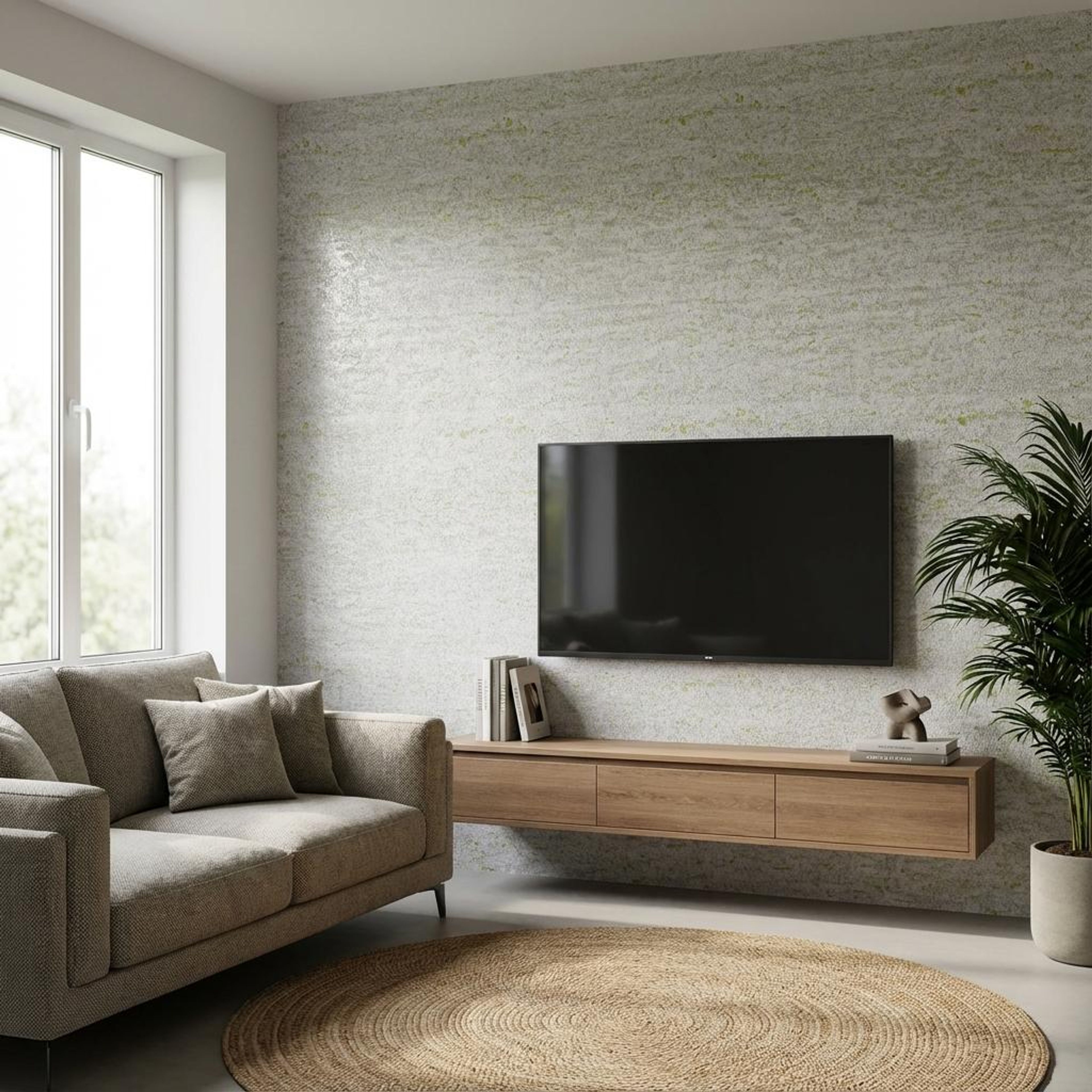 Lune Weave Ivory PVC Panels | 8 x 4 Ft, 2 mm