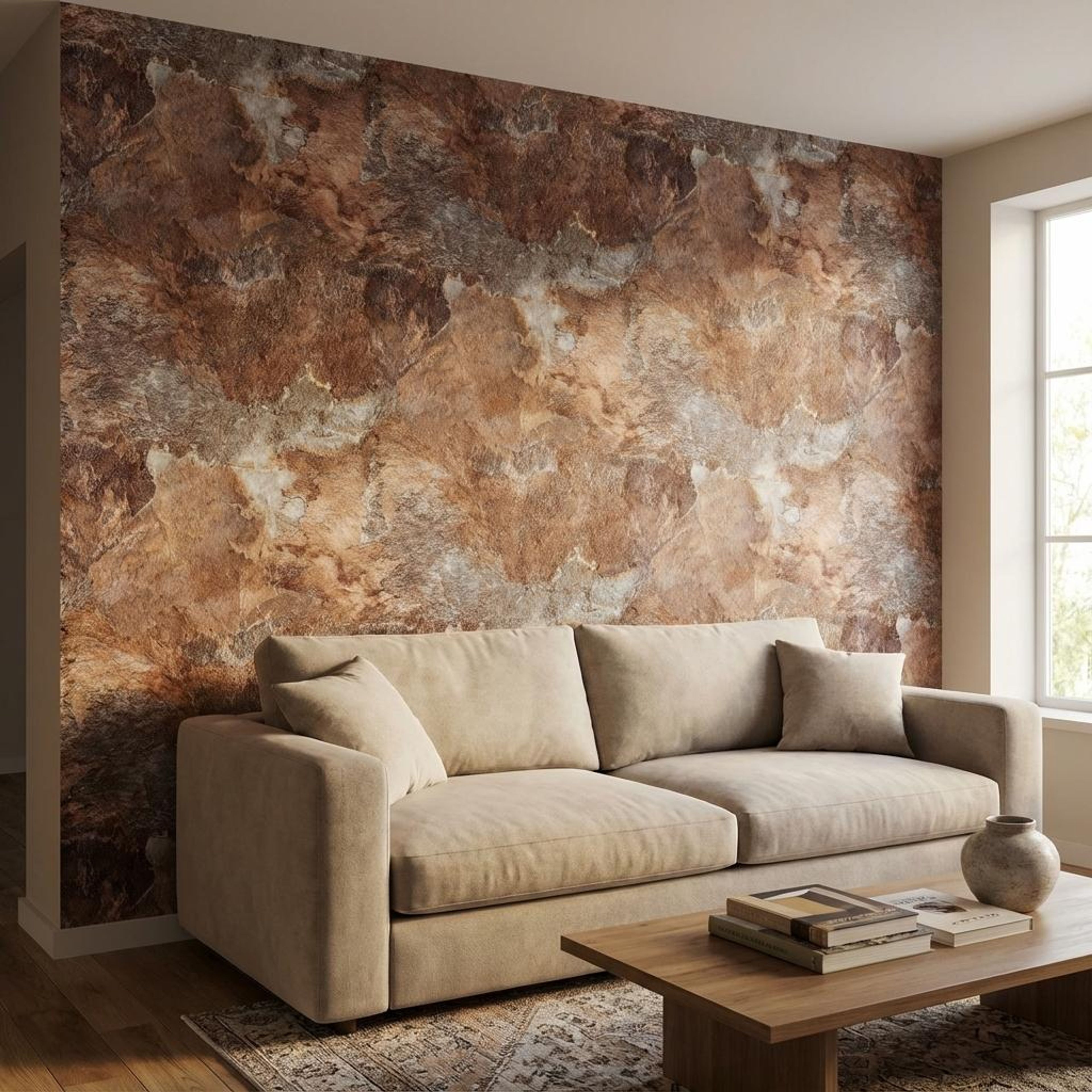 Umber Edge Brick red PVC Panels | 8 x 4 Ft, 3 mm