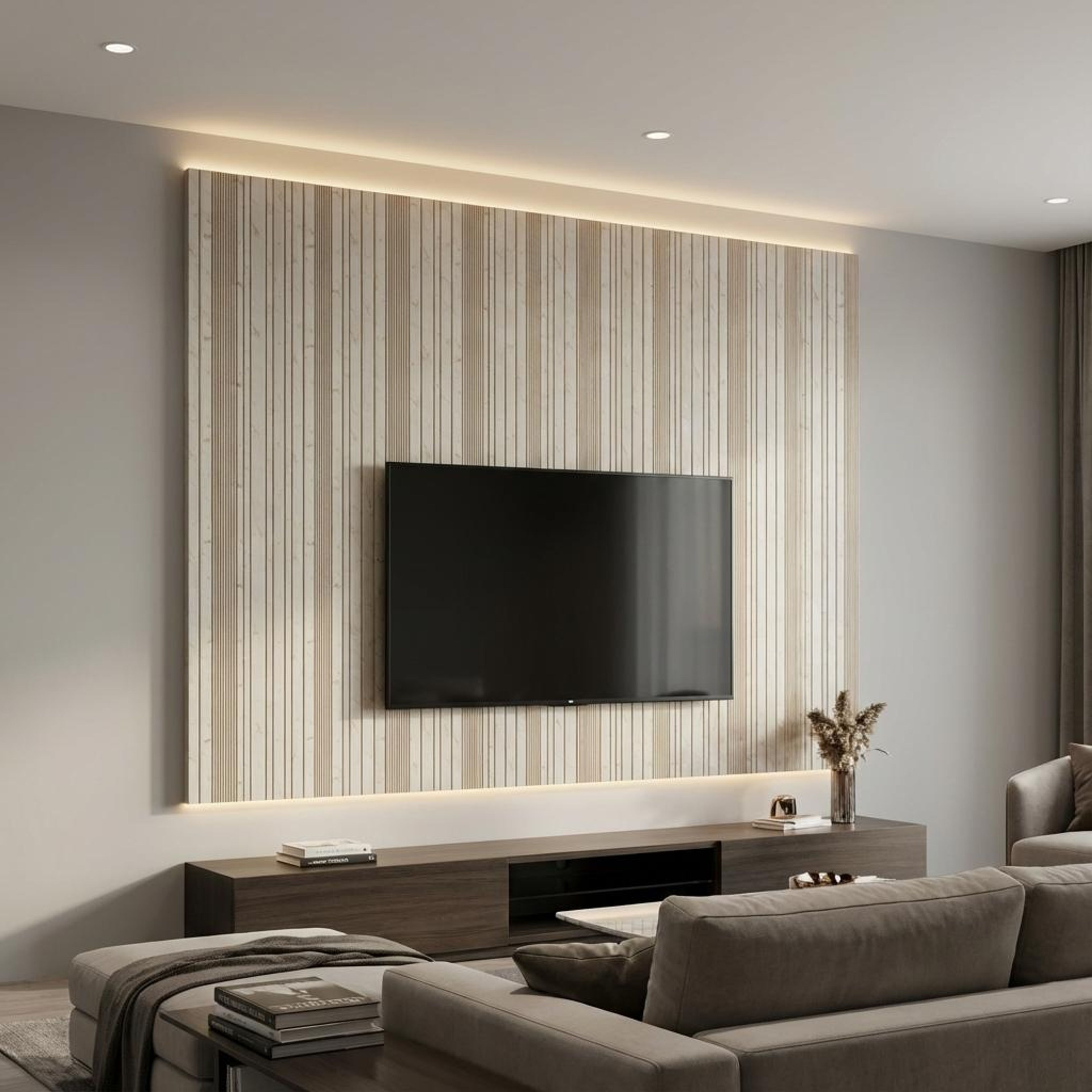Pure Luxe White Recycled PP Panels | 8 x 0.8 Ft, 10 mm
