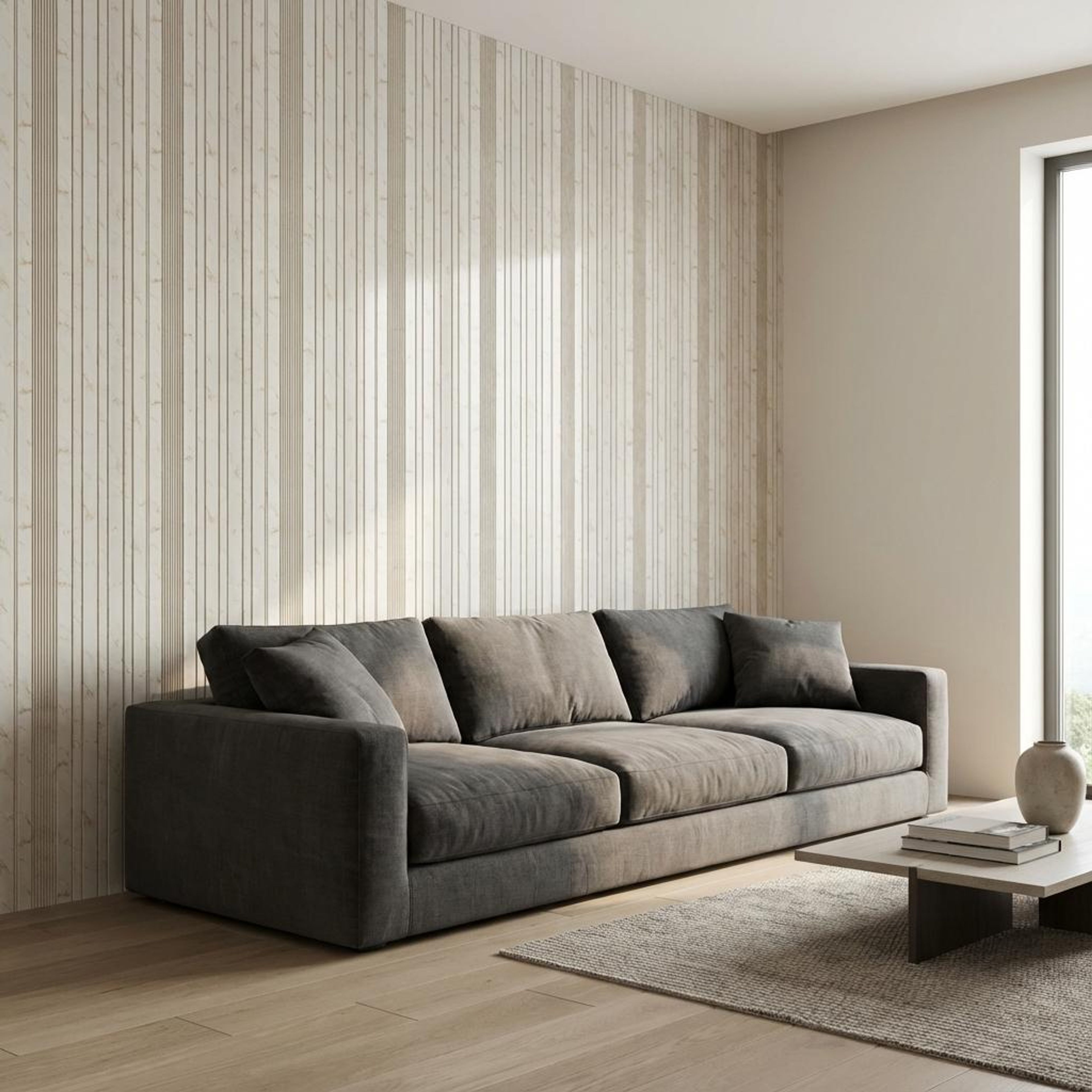 Pure Luxe White Recycled PP Panels | 8 x 0.8 Ft, 10 mm