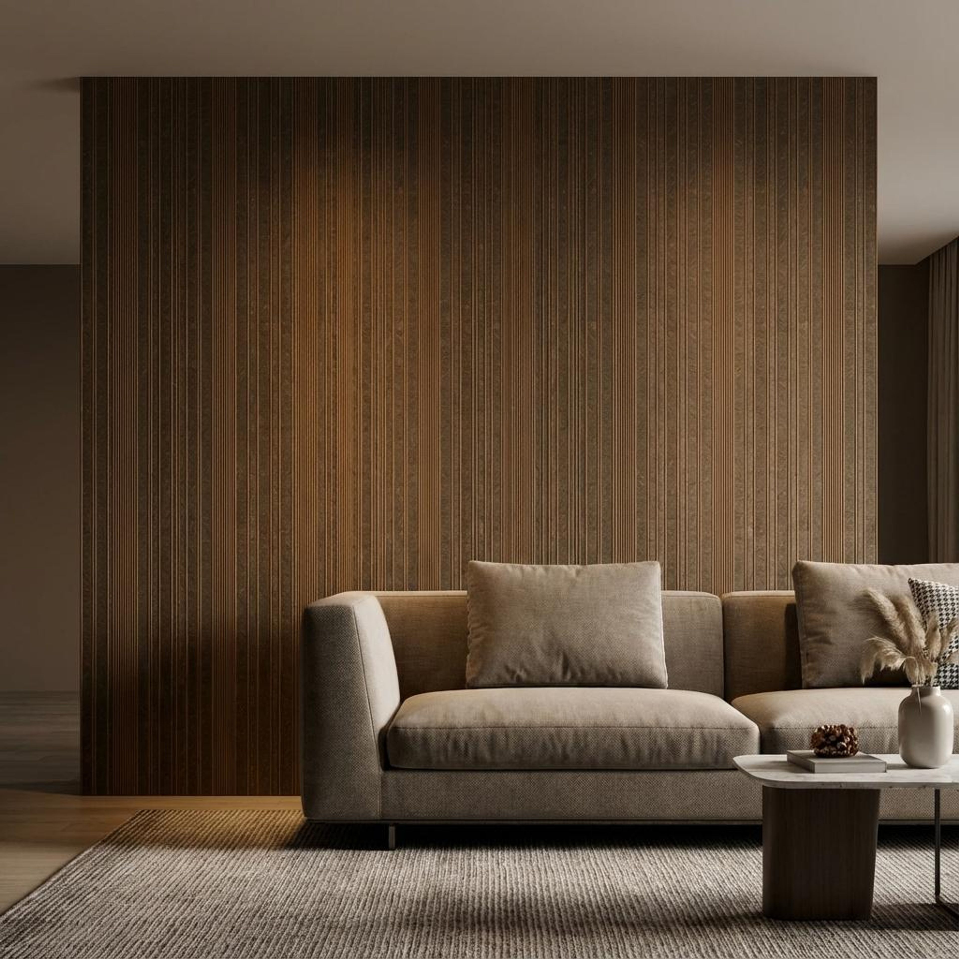 Nova Blend Brown Recycled PP Panels | 8 x 0.8 Ft, 10 mm