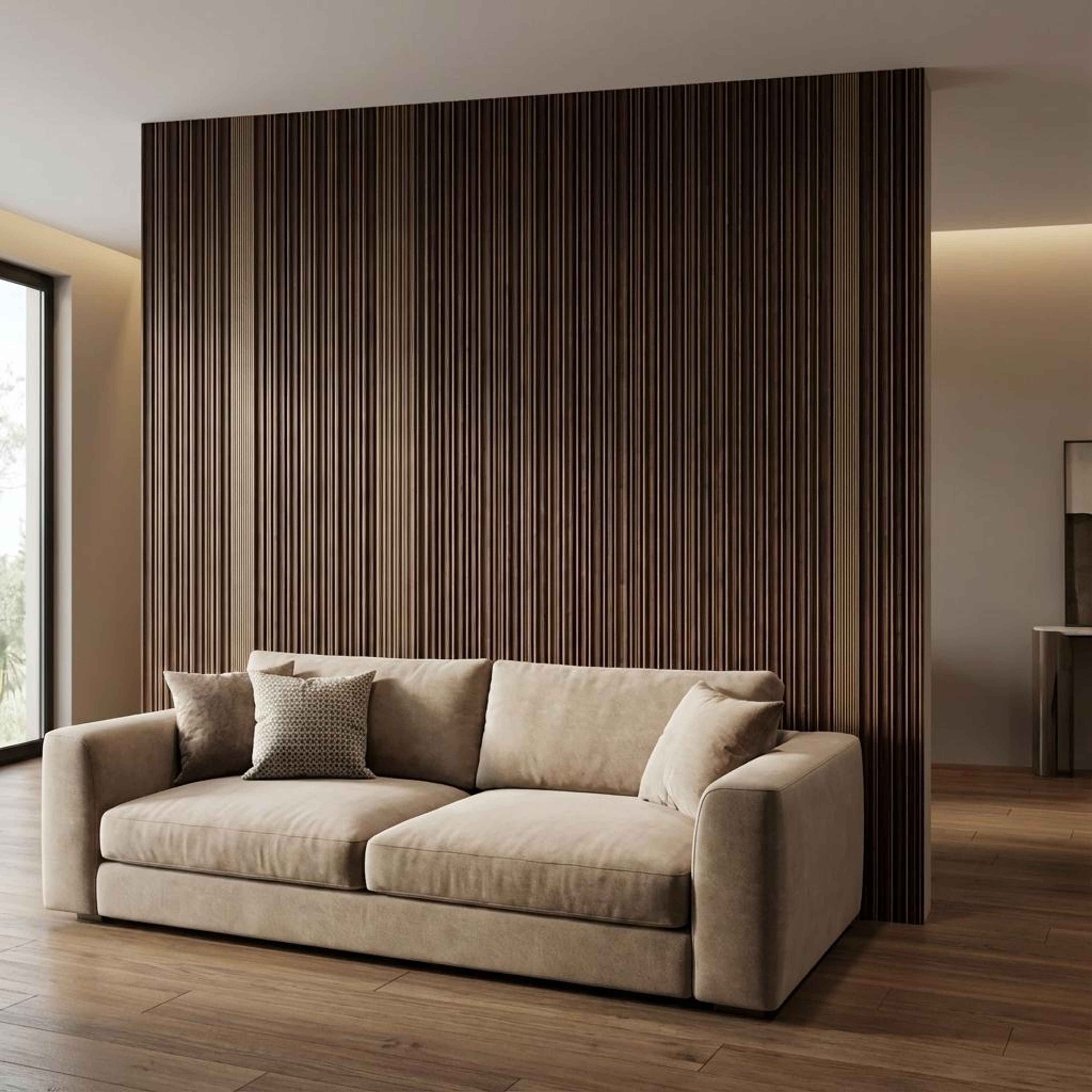 Pure Wood Copper Recycled PP Panels | 8 x 0.8 Ft, 10 mm