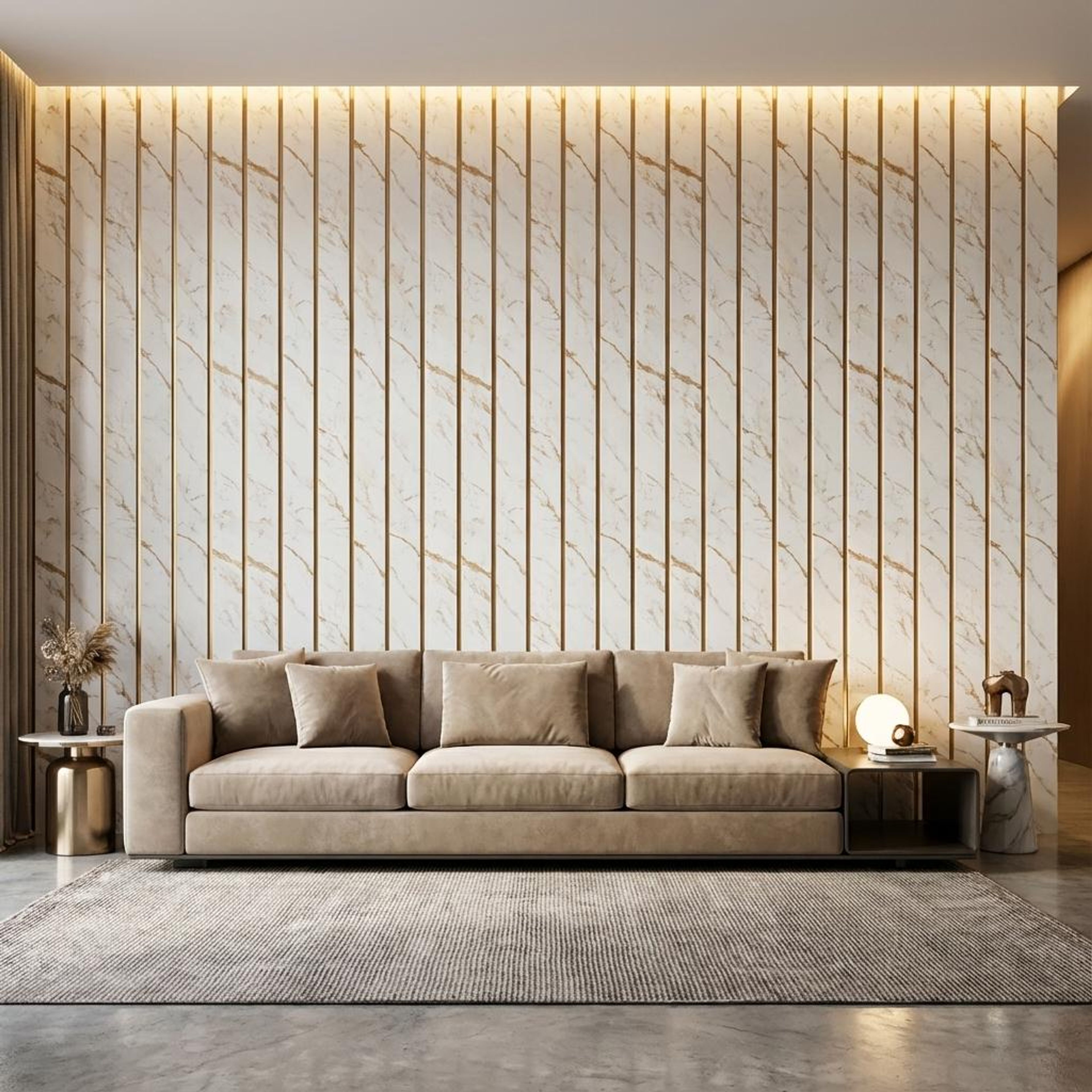 Urban Luxe White Recycled PP Panels | 8 x 0.8 Ft, 10 mm