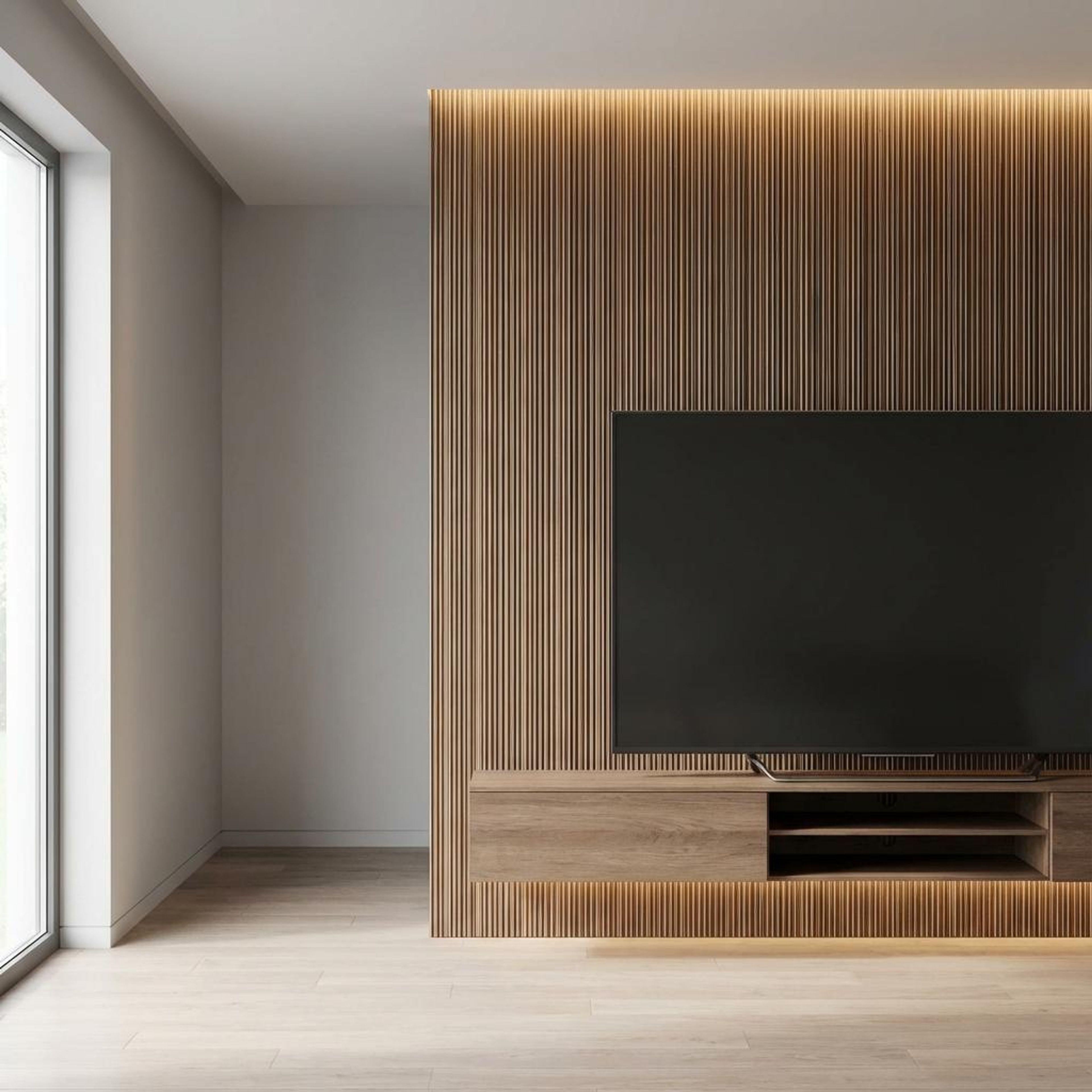 Sora Luxe Light brown Recycled PP Panels | 8 x 0.8 Ft, 10 mm