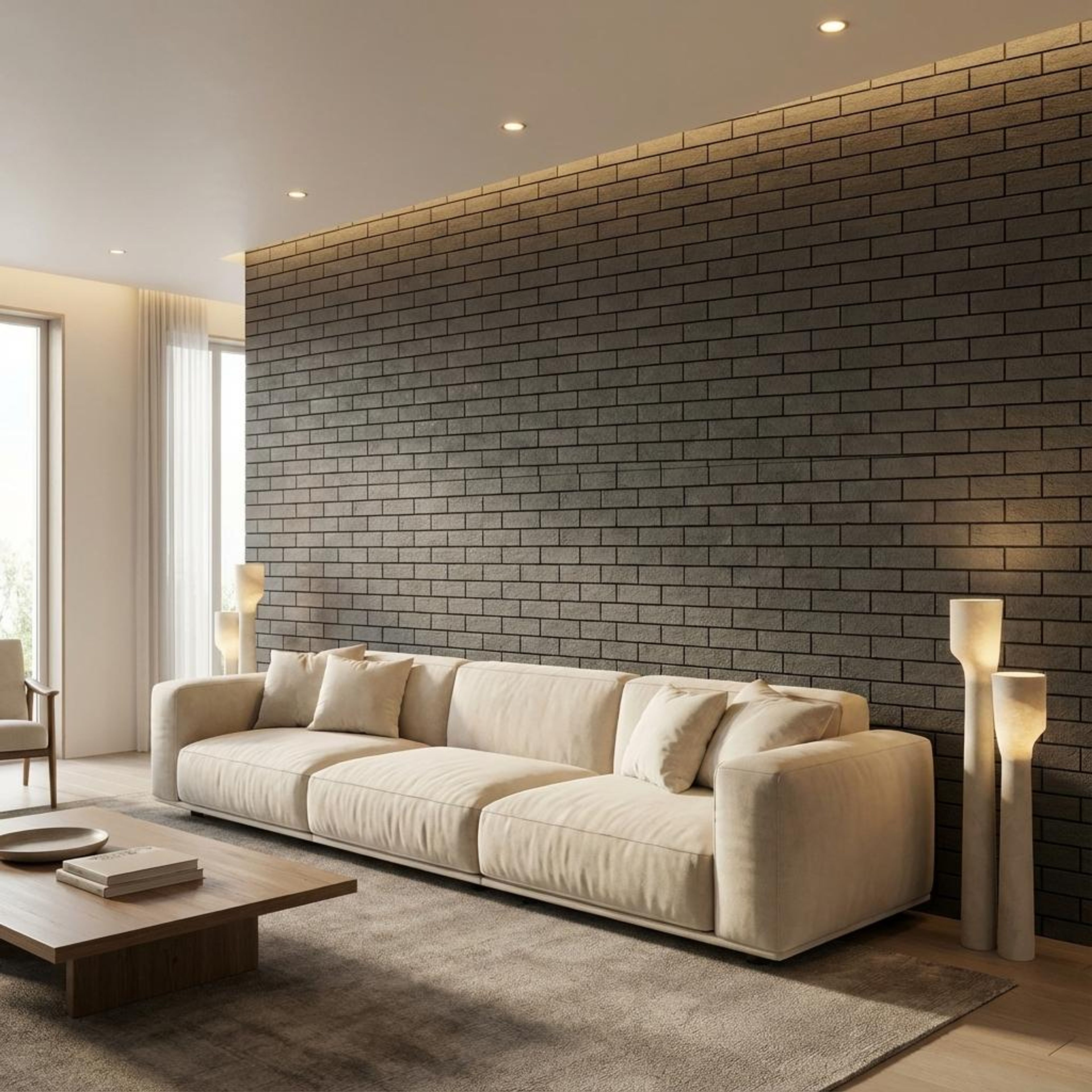 Silva Wood Charcoal grey Clay Panels | 0.2 x 0.7 Ft, 2 mm