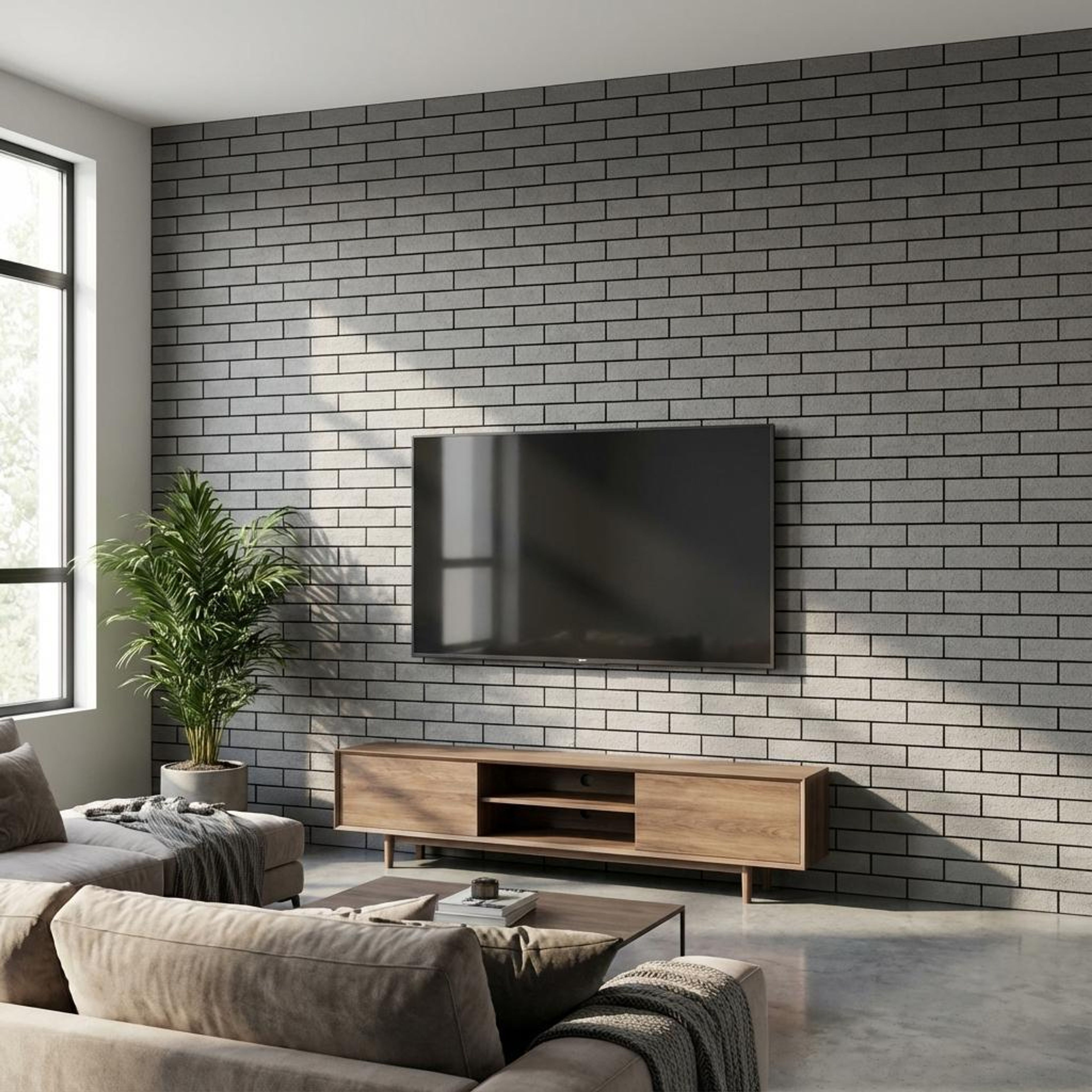 Noir Wood Grey Clay Panels | 0.2 x 0.7 Ft, 2 mm