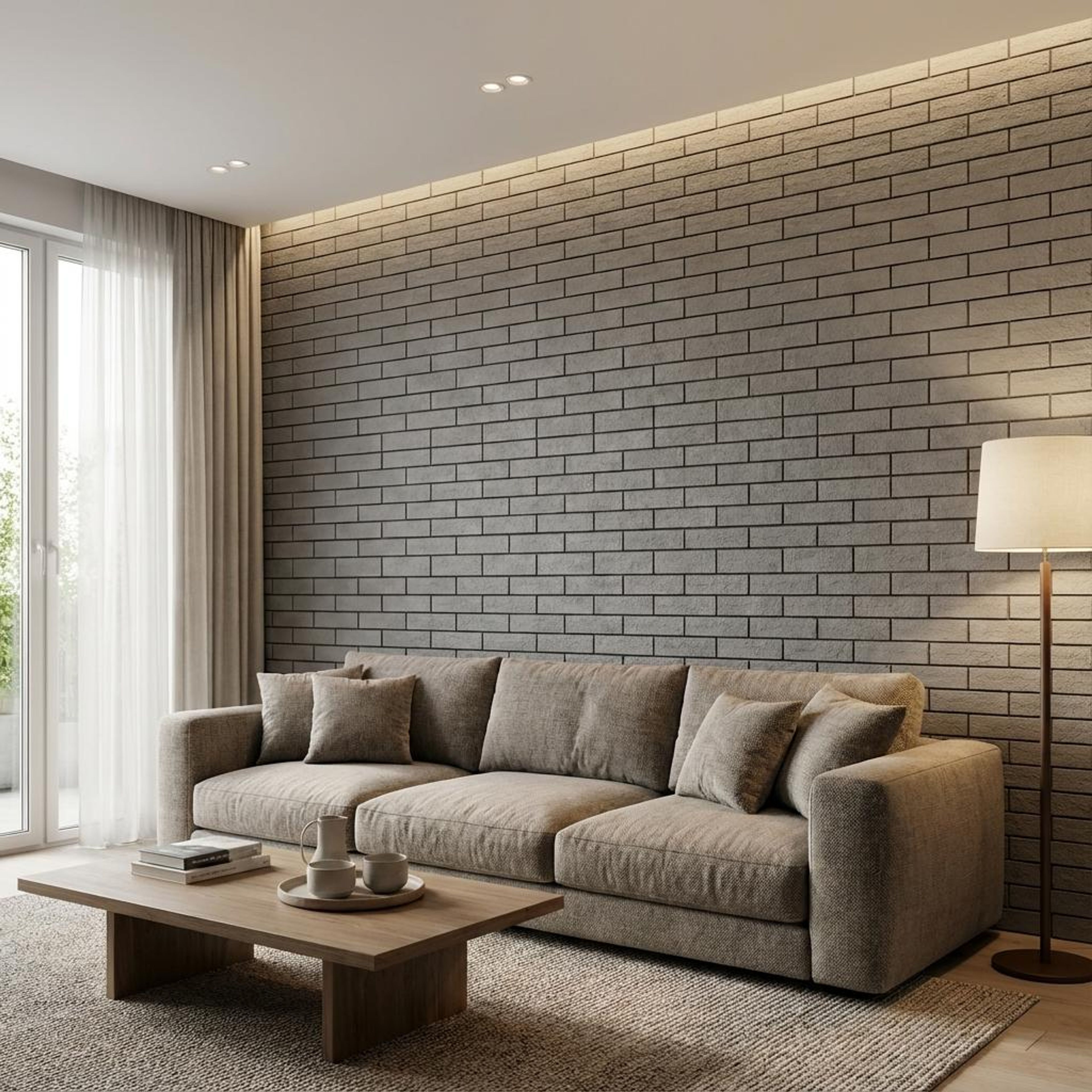 Noir Wood Grey Clay Panels | 0.2 x 0.7 Ft, 2 mm