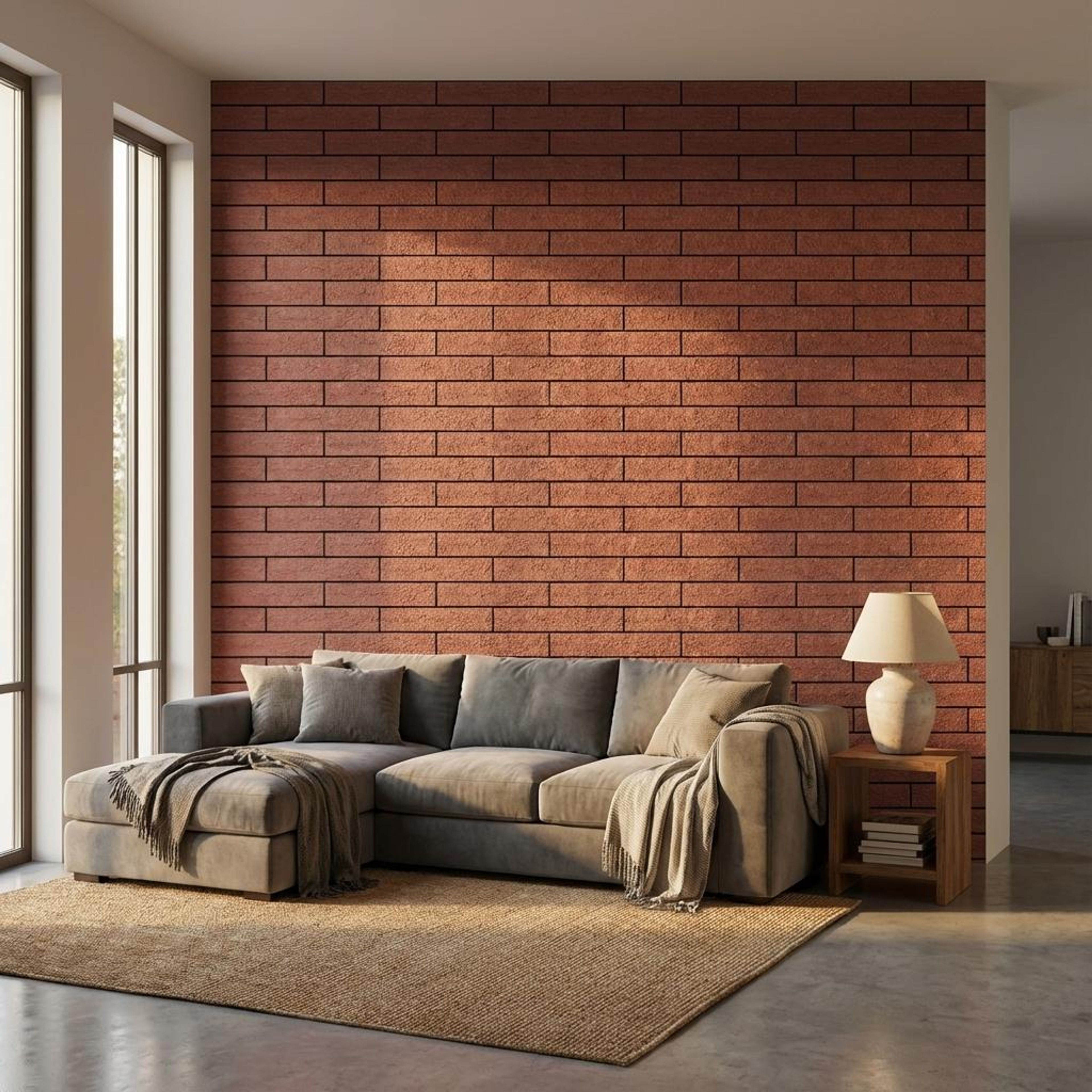 Sable Creek Brick red Clay Panels | 0.2 x 0.7 Ft, 2 mm