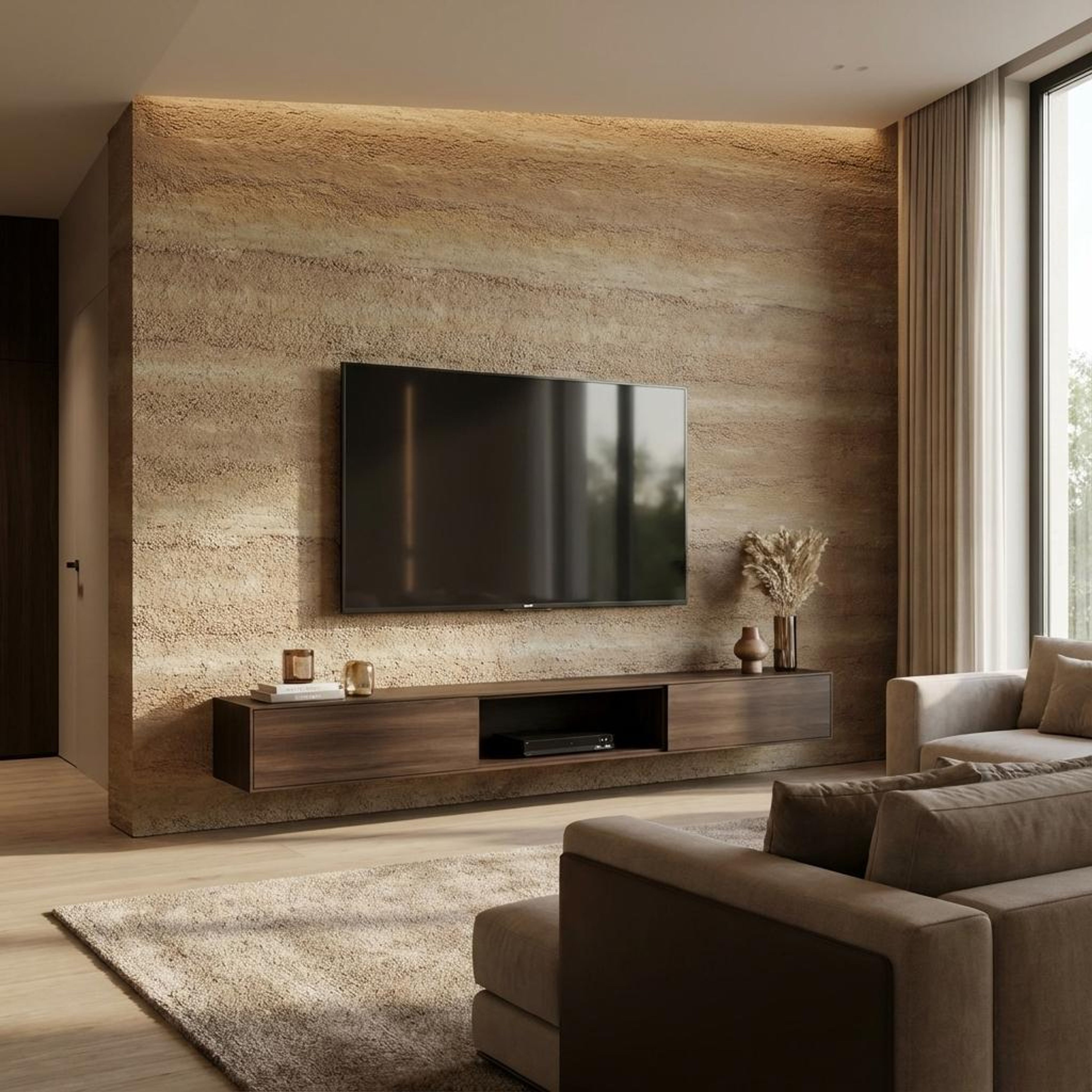 Flint Leaf Tan brown Clay Panels | 3.9 x 2 Ft, 2 mm