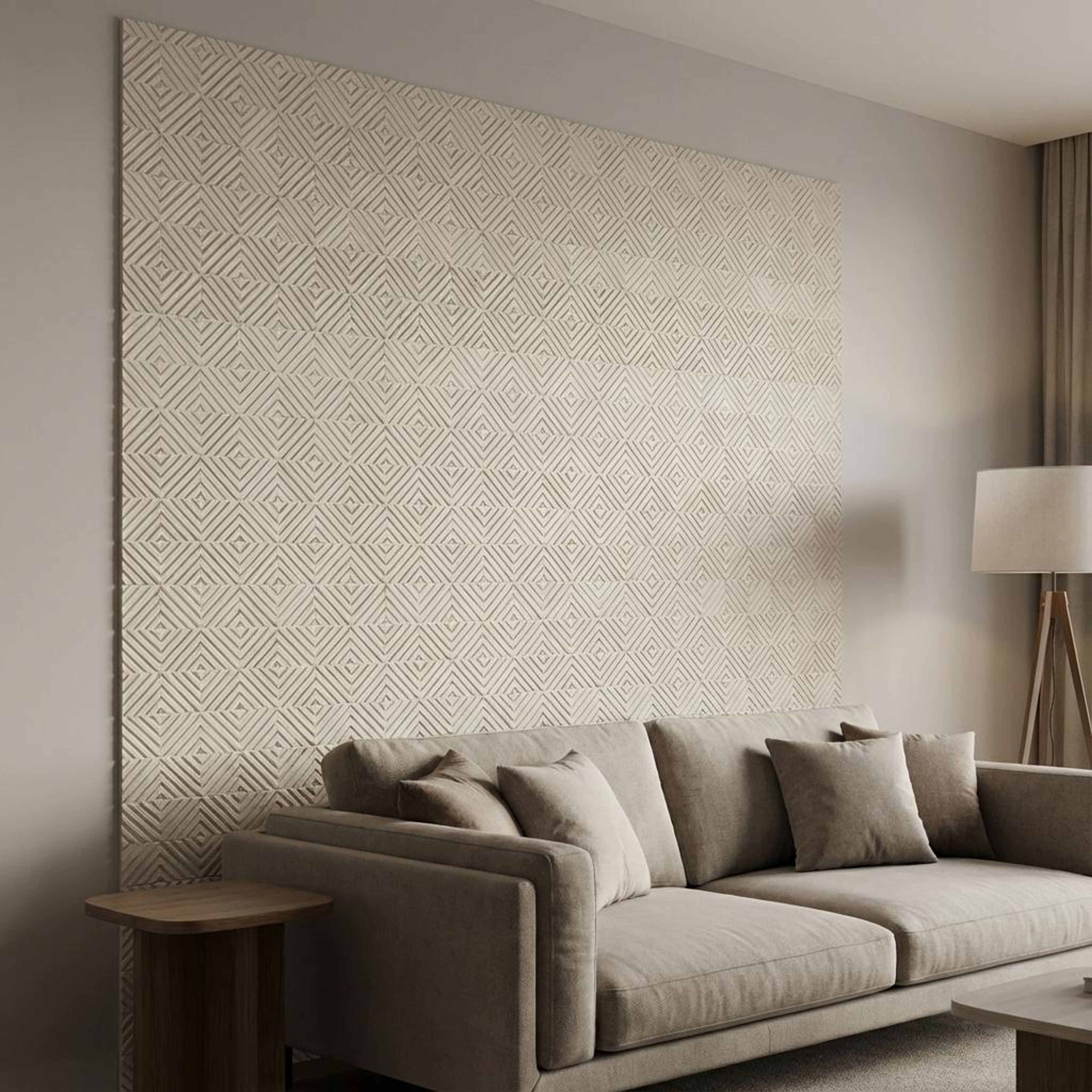 Côte Grain Off-White Clay Panels | 3.9 x 2 Ft, 3 mm