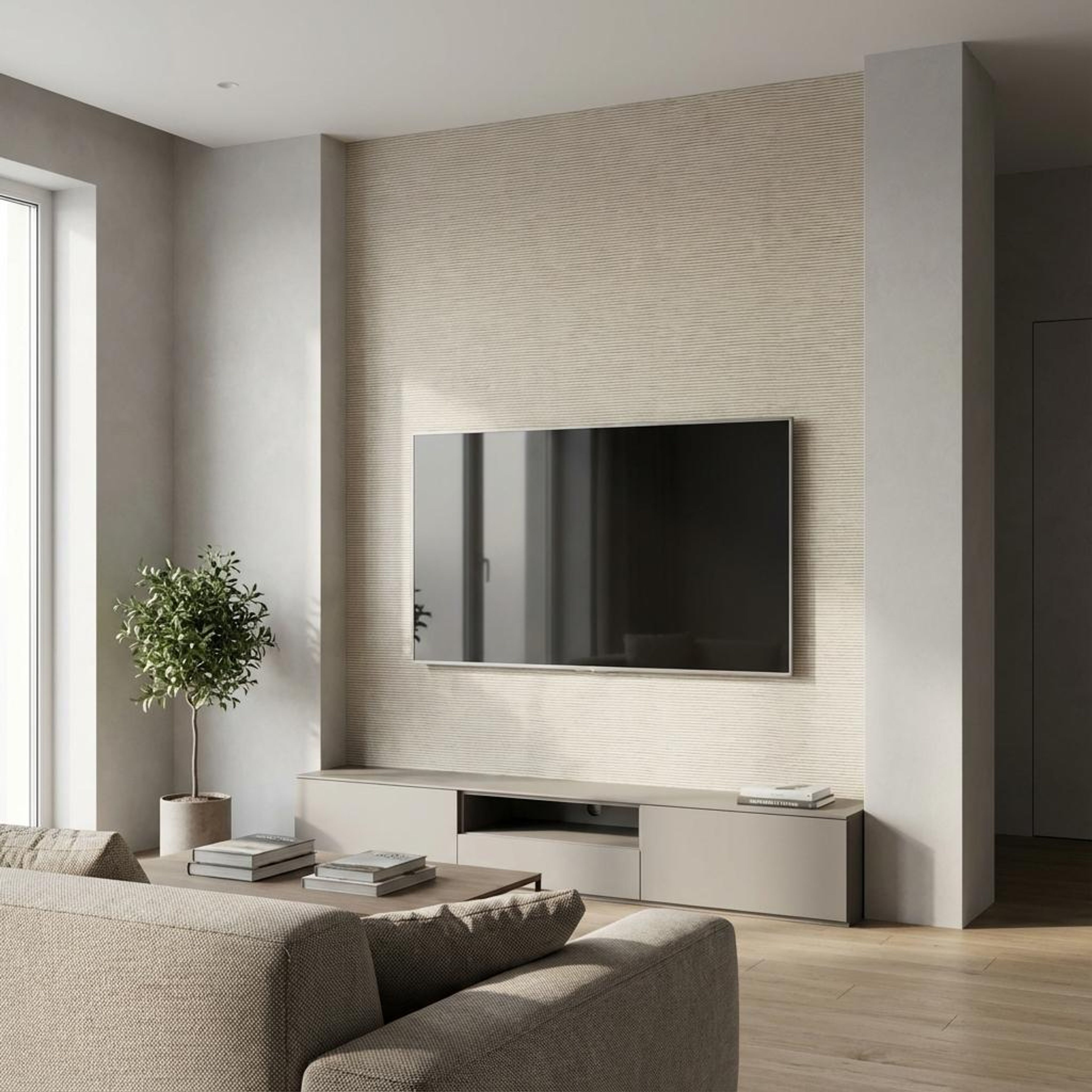 Flint Creek Off-White Clay Panels | 3.9 x 2 Ft, 3 mm