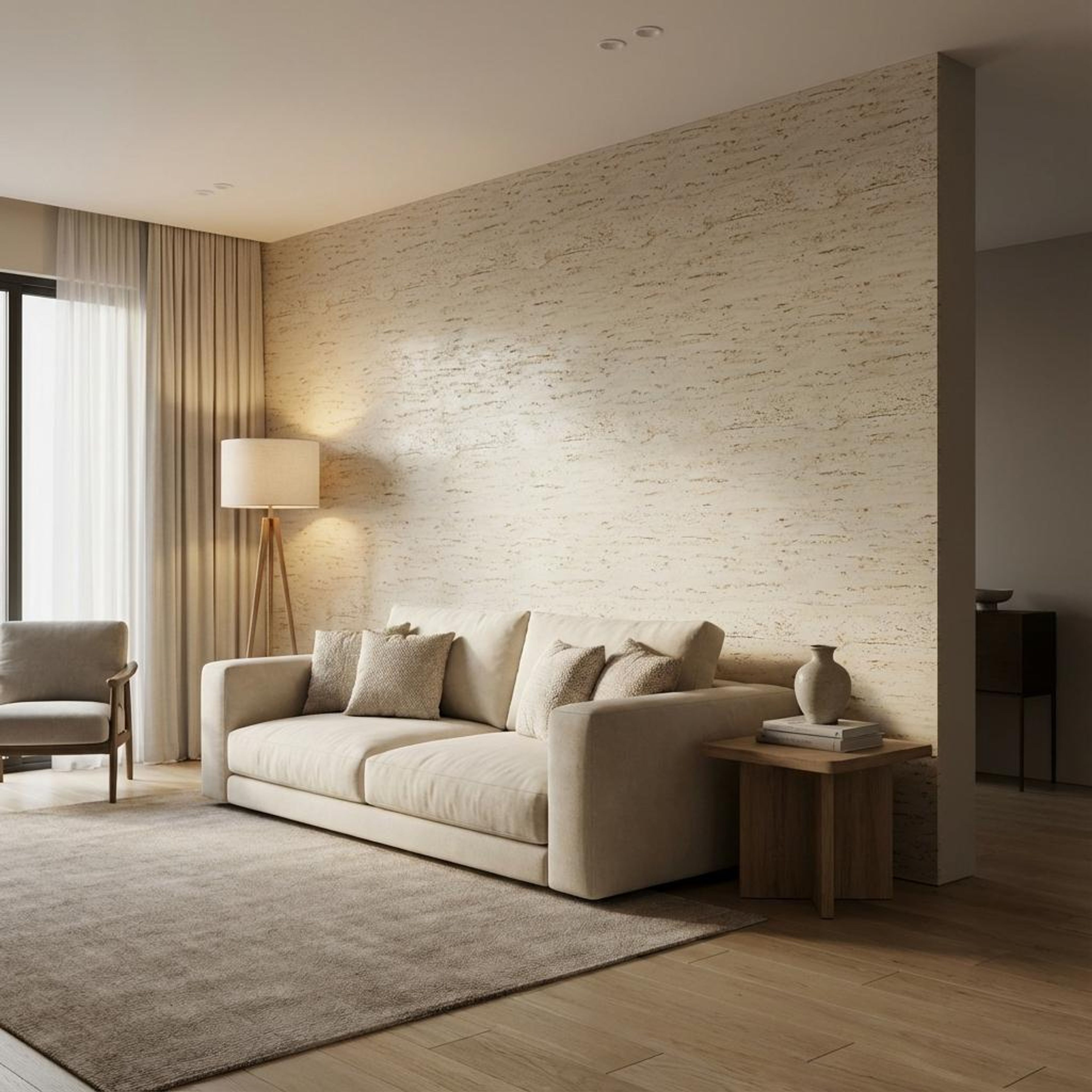 Umber Luxe Ivory Clay Panels | 3.9 x 2 Ft, 3 mm