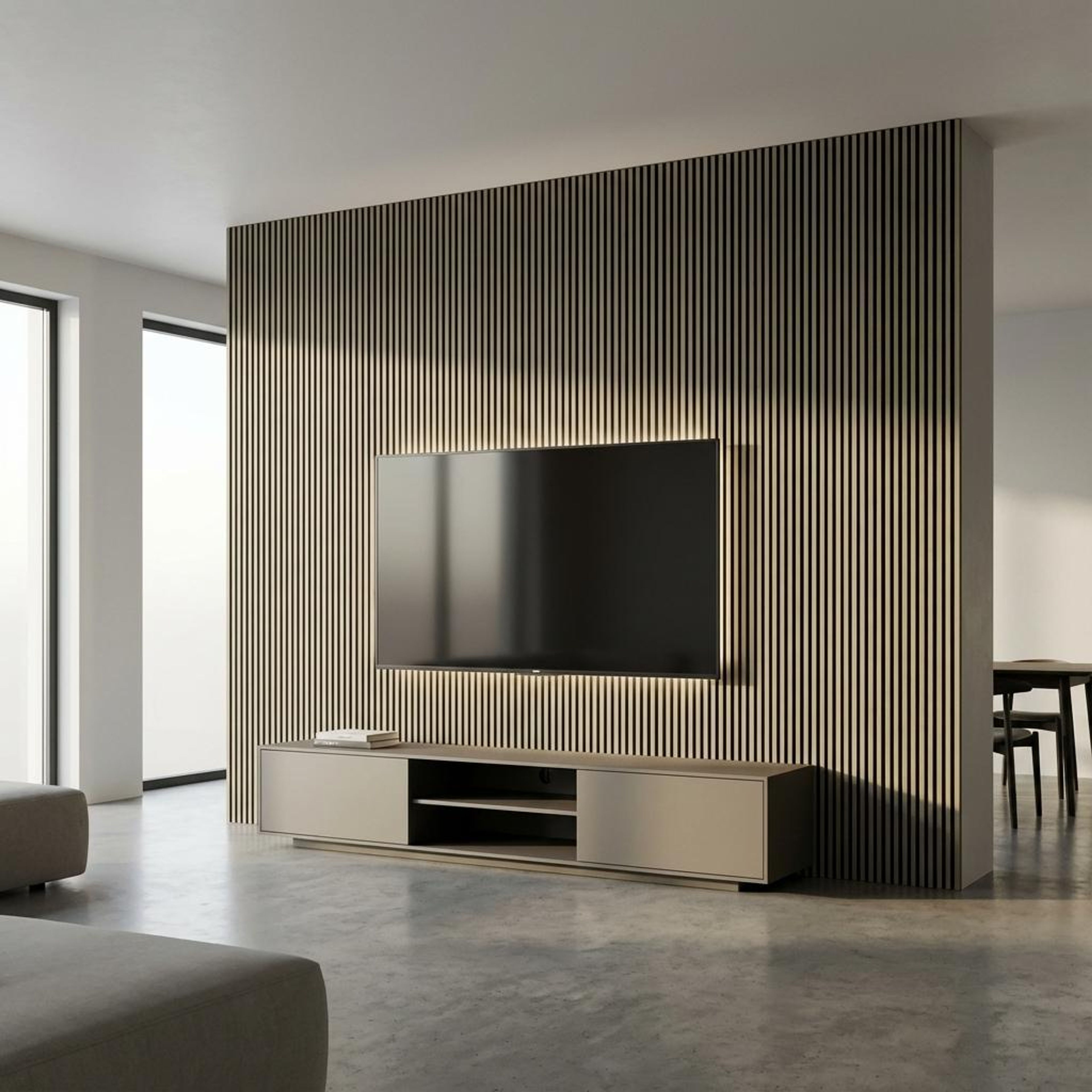 Sable Rise Ash Grey Recycled PP Panels | 8 x 0.8 Ft, 10 mm
