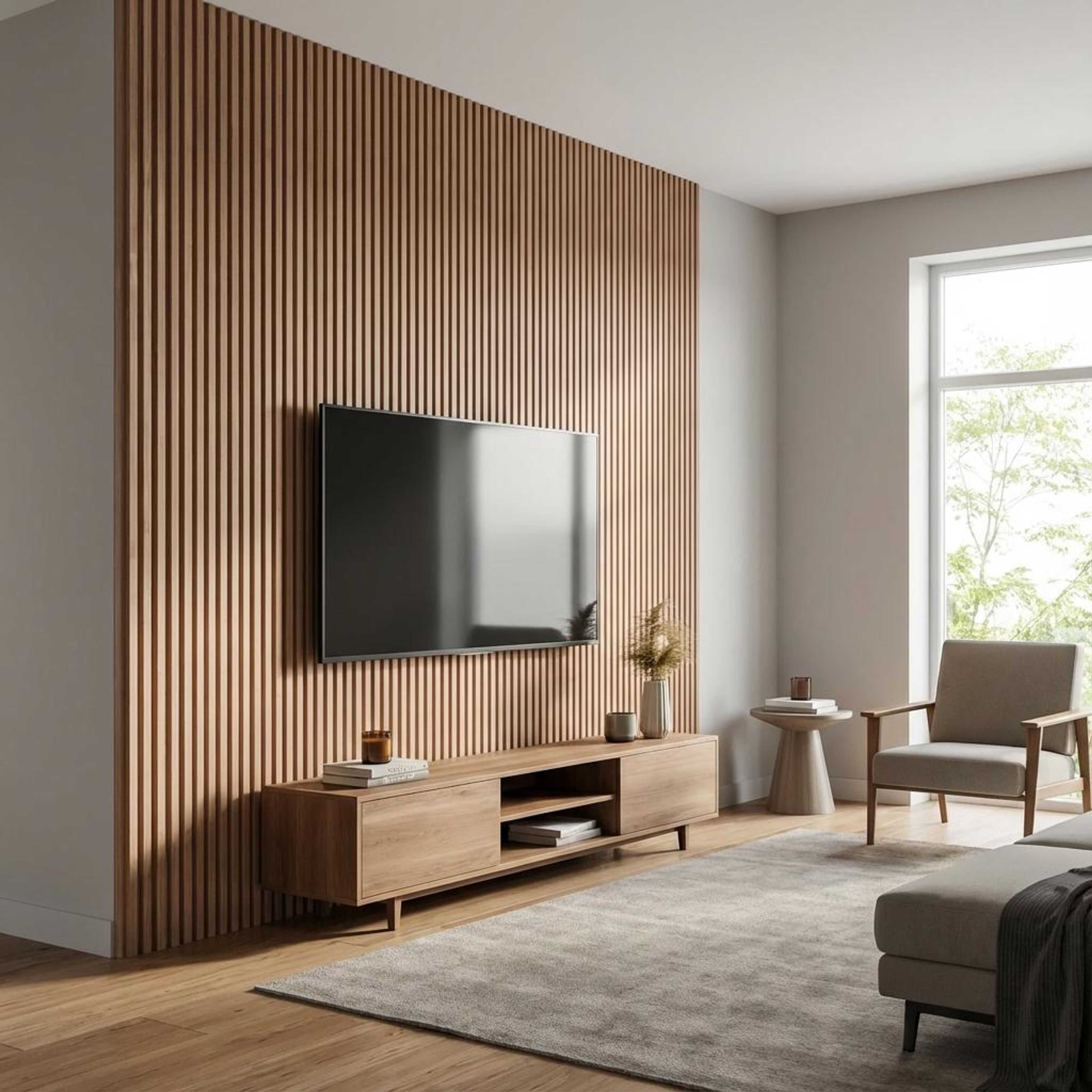 Aria Blend Brown Recycled PP Panels | 8 x 0.8 Ft, 10 mm