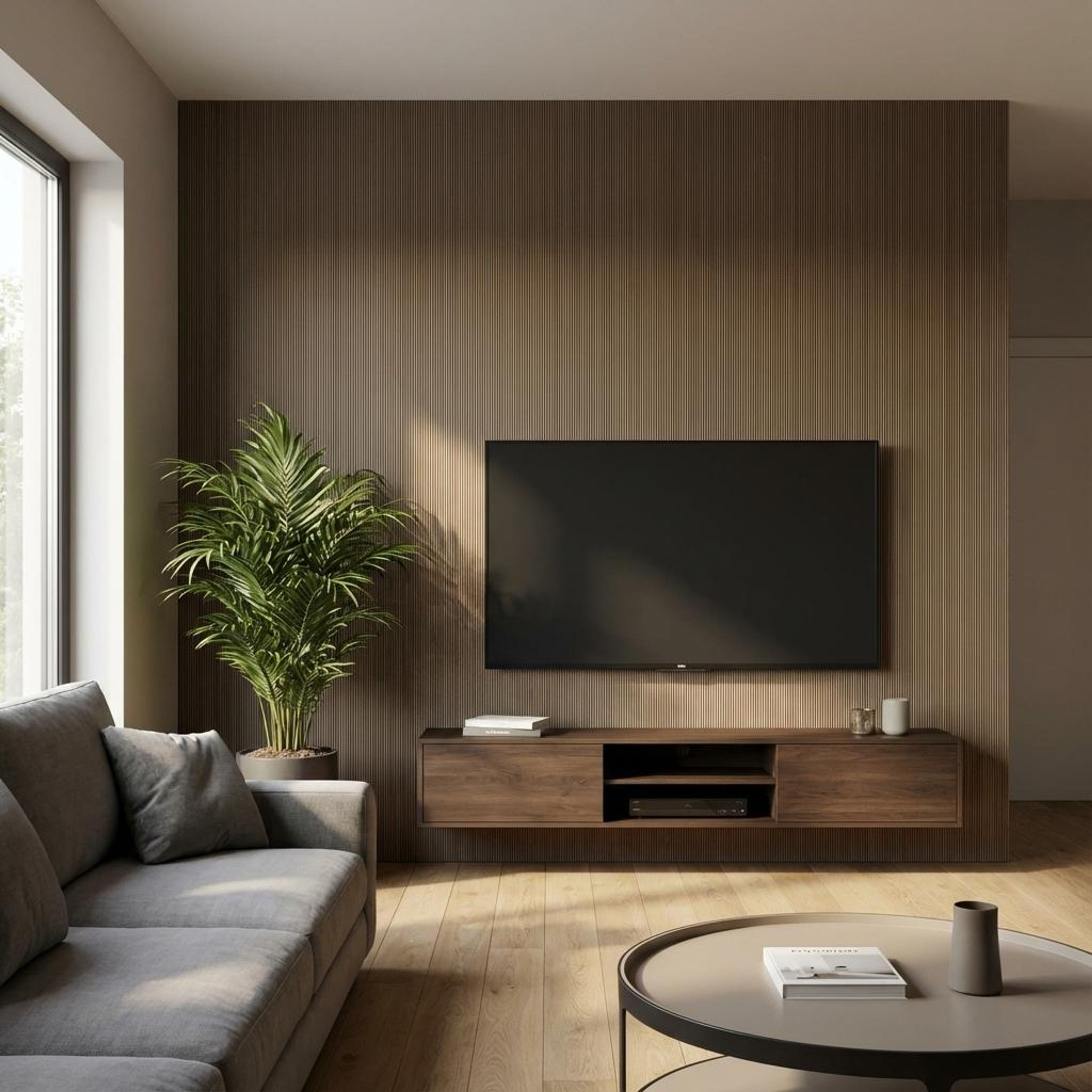 Flint Edge Khaki Recycled PP Panels | 8 x 0.8 Ft, 10 mm