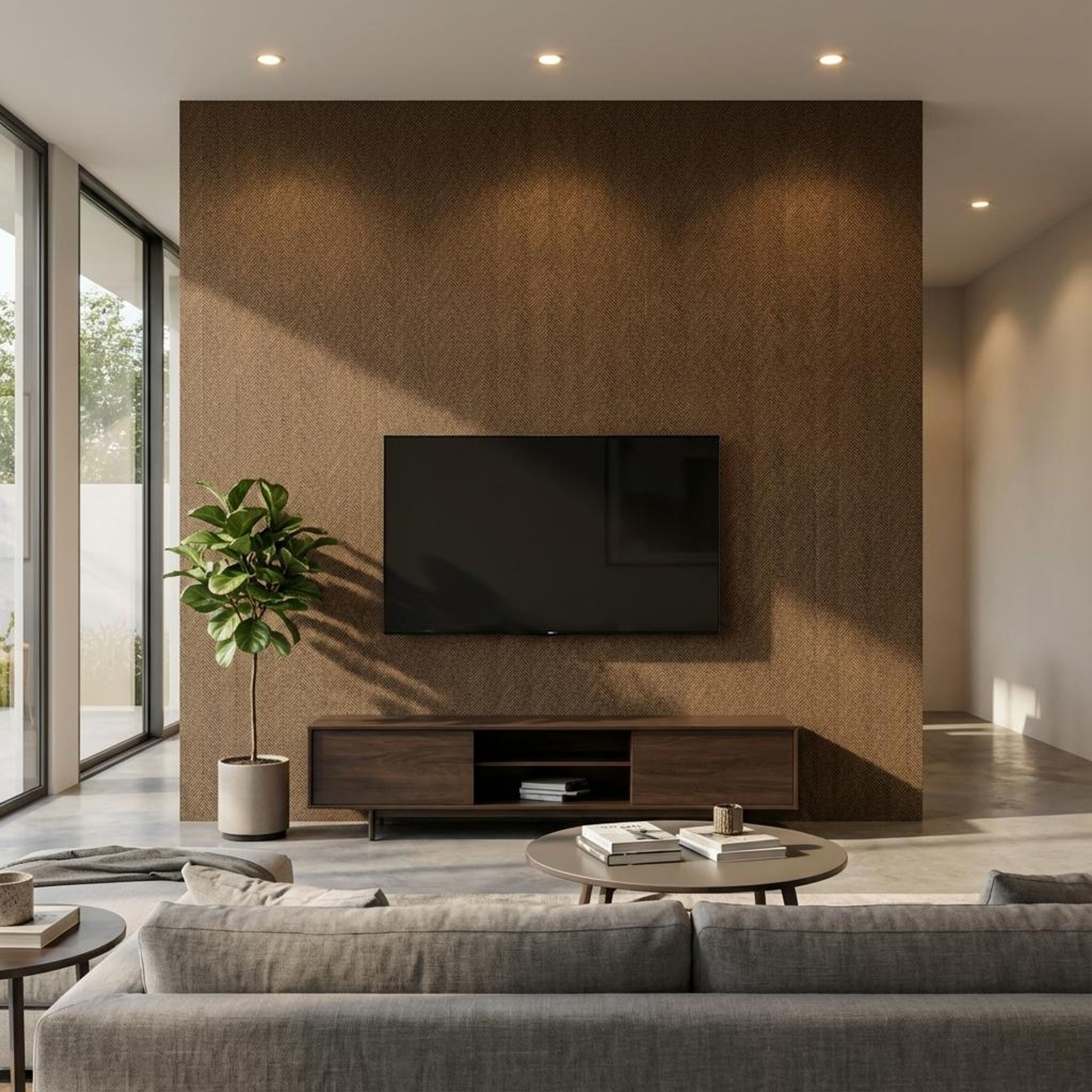 Mira Echo Tan brown Recycled PP Panels | 8 x 0.8 Ft, 10 mm