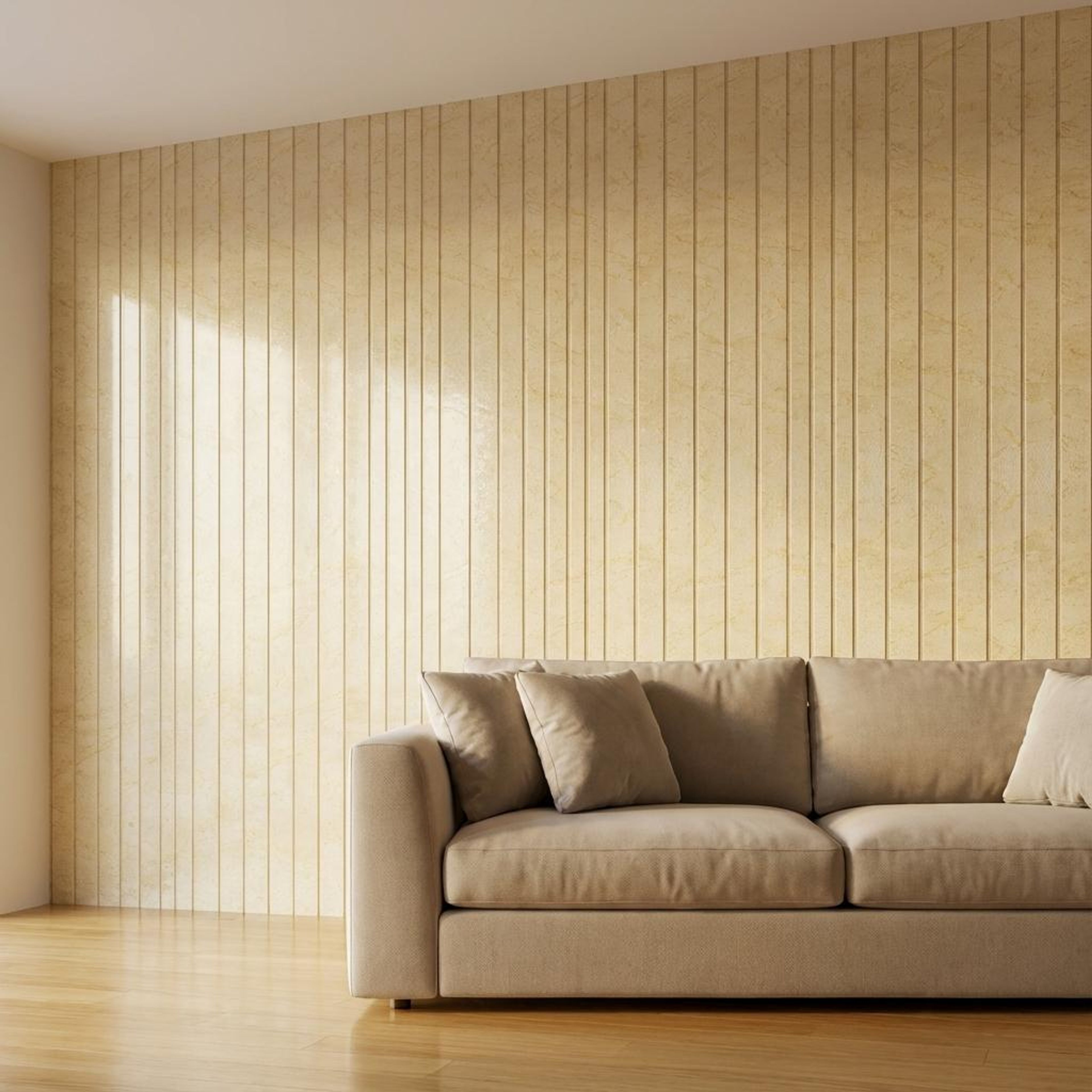 Noir Stone Warm brown Recycled PP Panels | 8 x 0.8 Ft, 10 mm