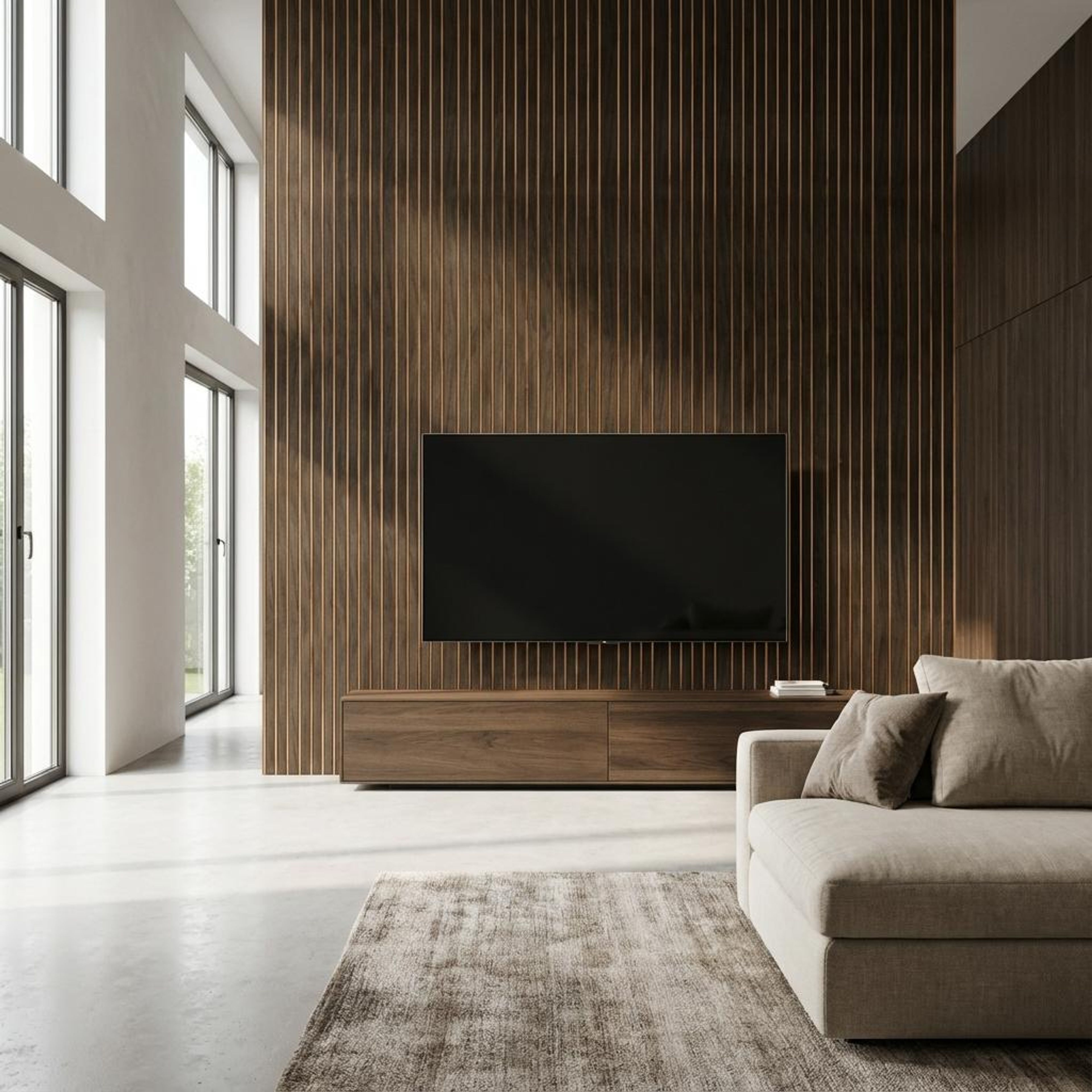 Aria Grain Metallic bronze Recycled PP Panels | 8 x 0.8 Ft, 10 mm